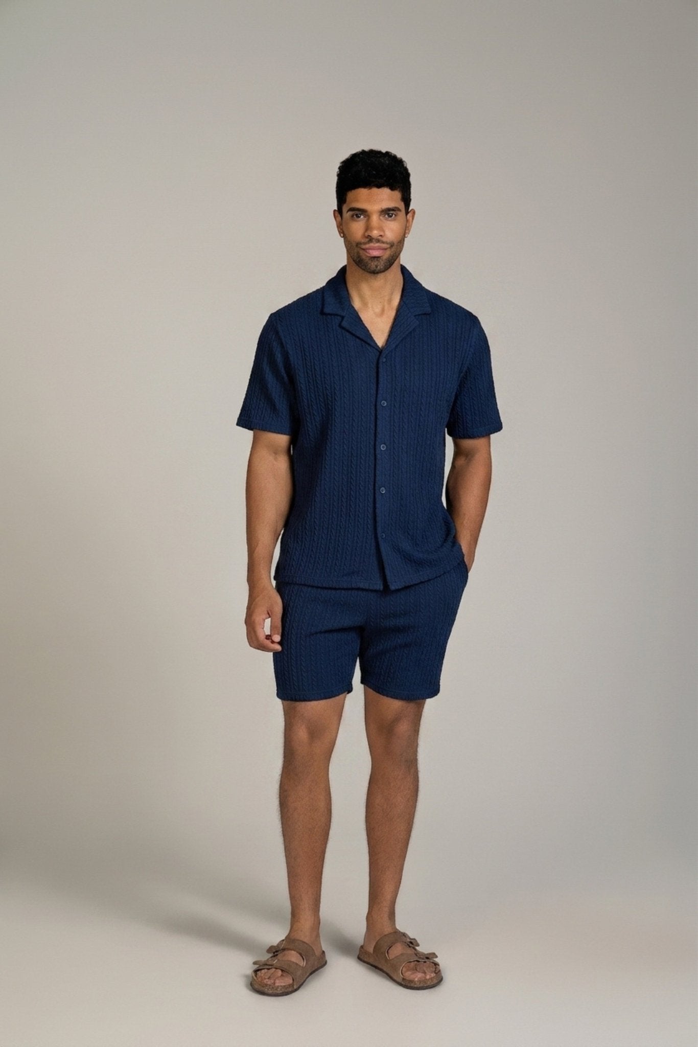 Traje de mezcla de poliéster y lino texturizado para hombre Mojito Reserve