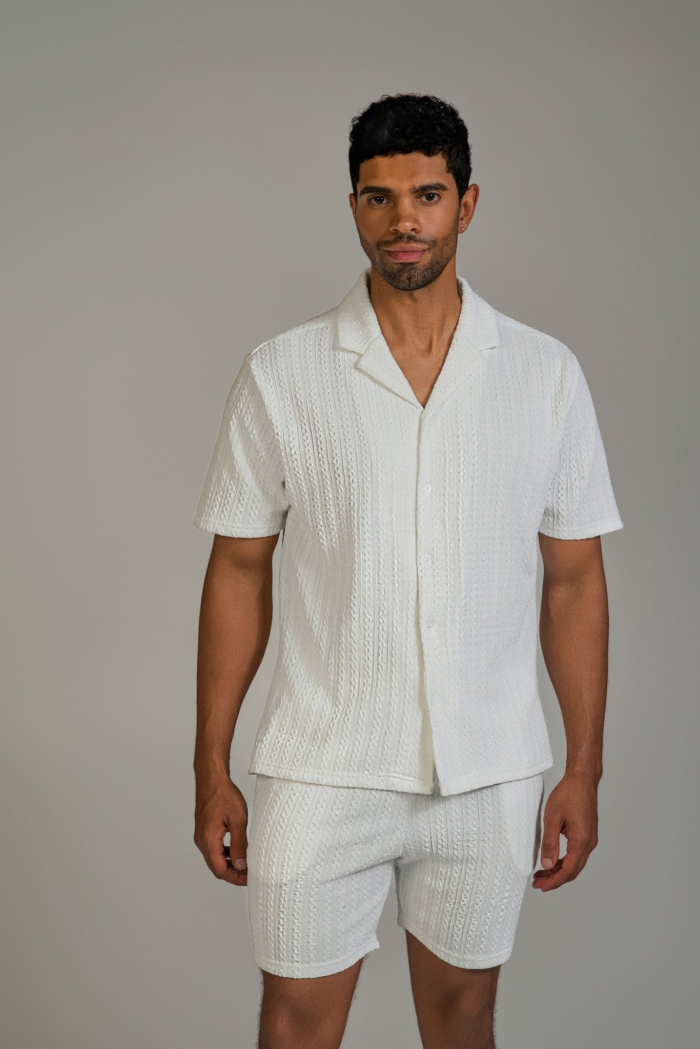 Traje de mezcla de poliéster y lino texturizado para hombre Mojito Reserve