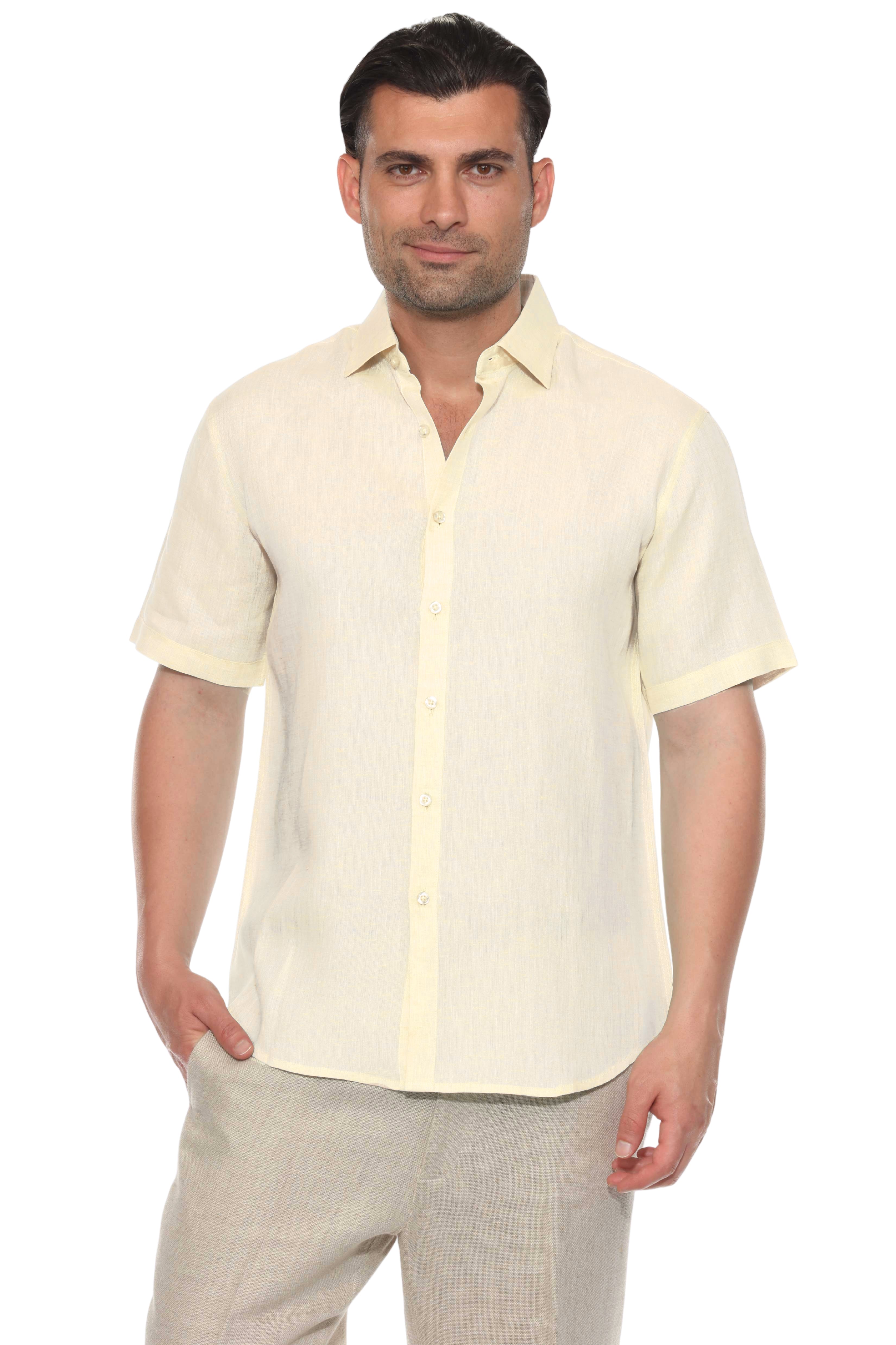 Mojito 100% Linen Short Sleeve Button-Down Shirt