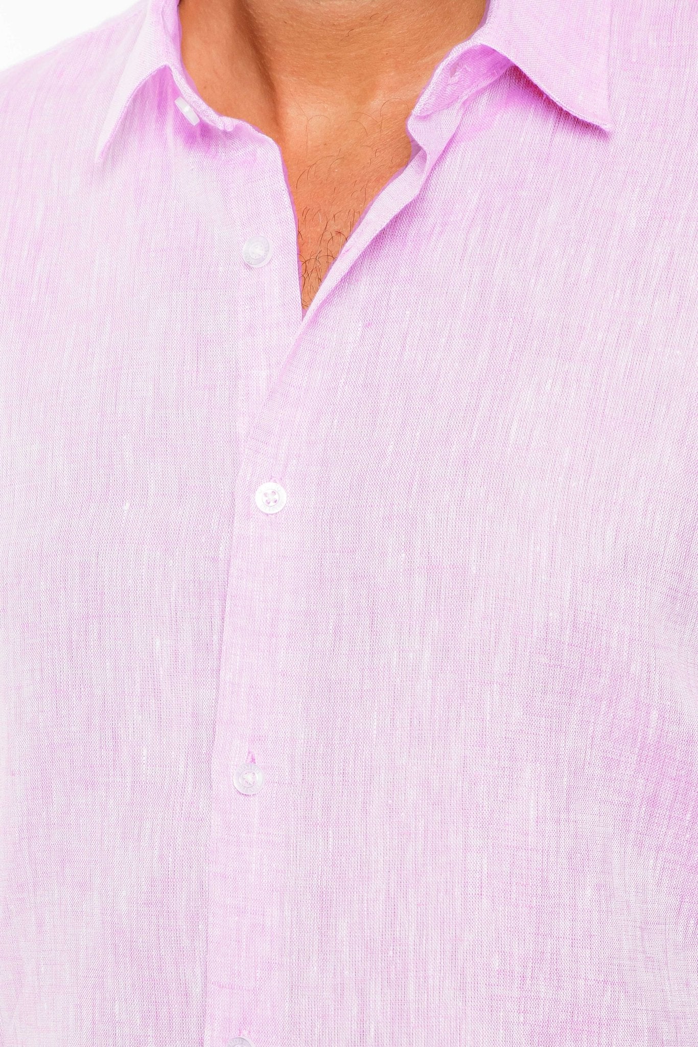 Men's 100% Linen Short Sleeve Button-Down Shirt