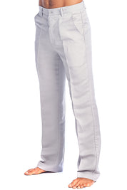 Men's Modern Fit Casual Resort Wear 100% Linen Flat front Dress Pants