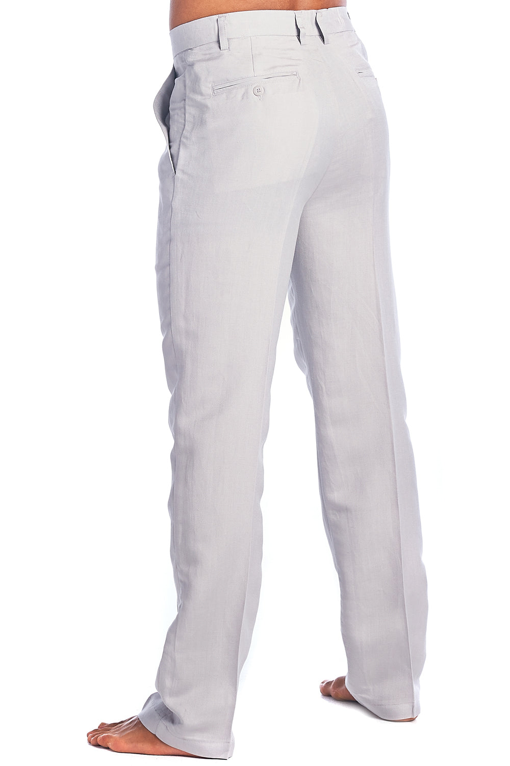 Men's Modern Fit Casual Resort Wear 100% Linen Flat front Dress Pants