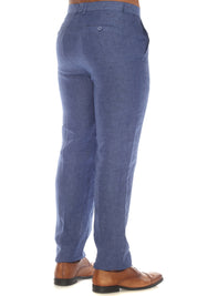 Men's Modern Fit Casual Resort Wear 100% Linen Flat front Dress Pants
