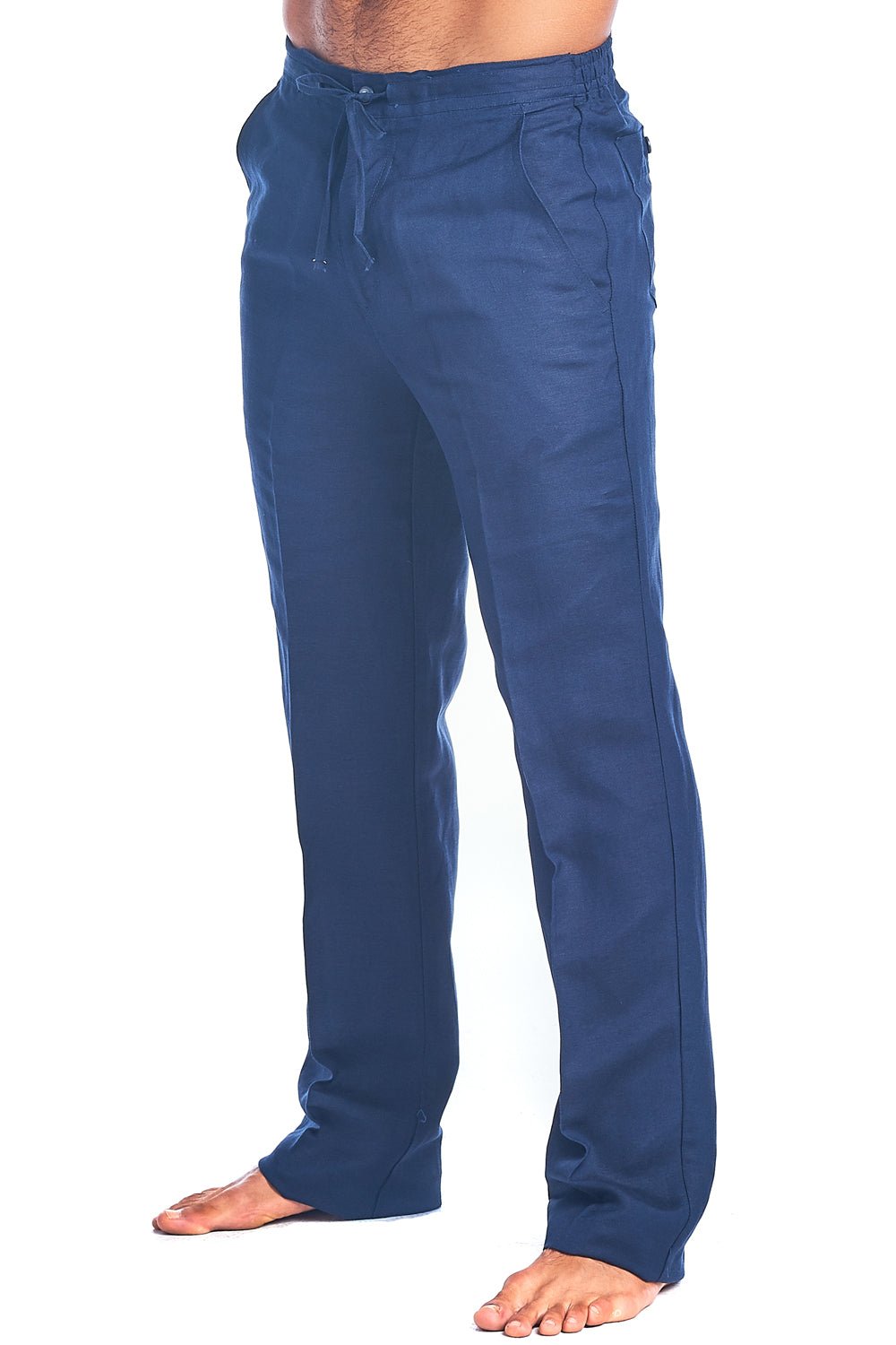 100% Linen Casual Drawstring Linen Pants