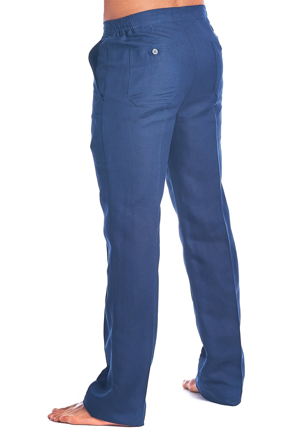 100% Linen Casual Drawstring Linen Pants