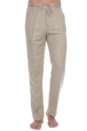 100% Linen Casual Drawstring Linen Pants