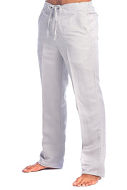 100% Linen Casual Drawstring Linen Pants