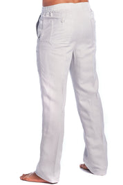 100% Linen Casual Drawstring Linen Pants