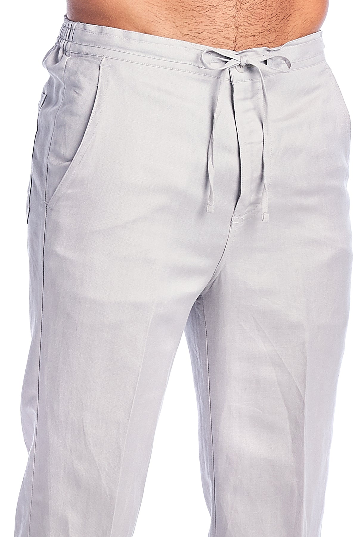 100% Linen Casual Drawstring Linen Pants