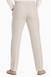 Mojito Collection 100% linen drawstring pants in Natural, back view