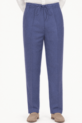 100% Linen Pleated Drawstring Pants