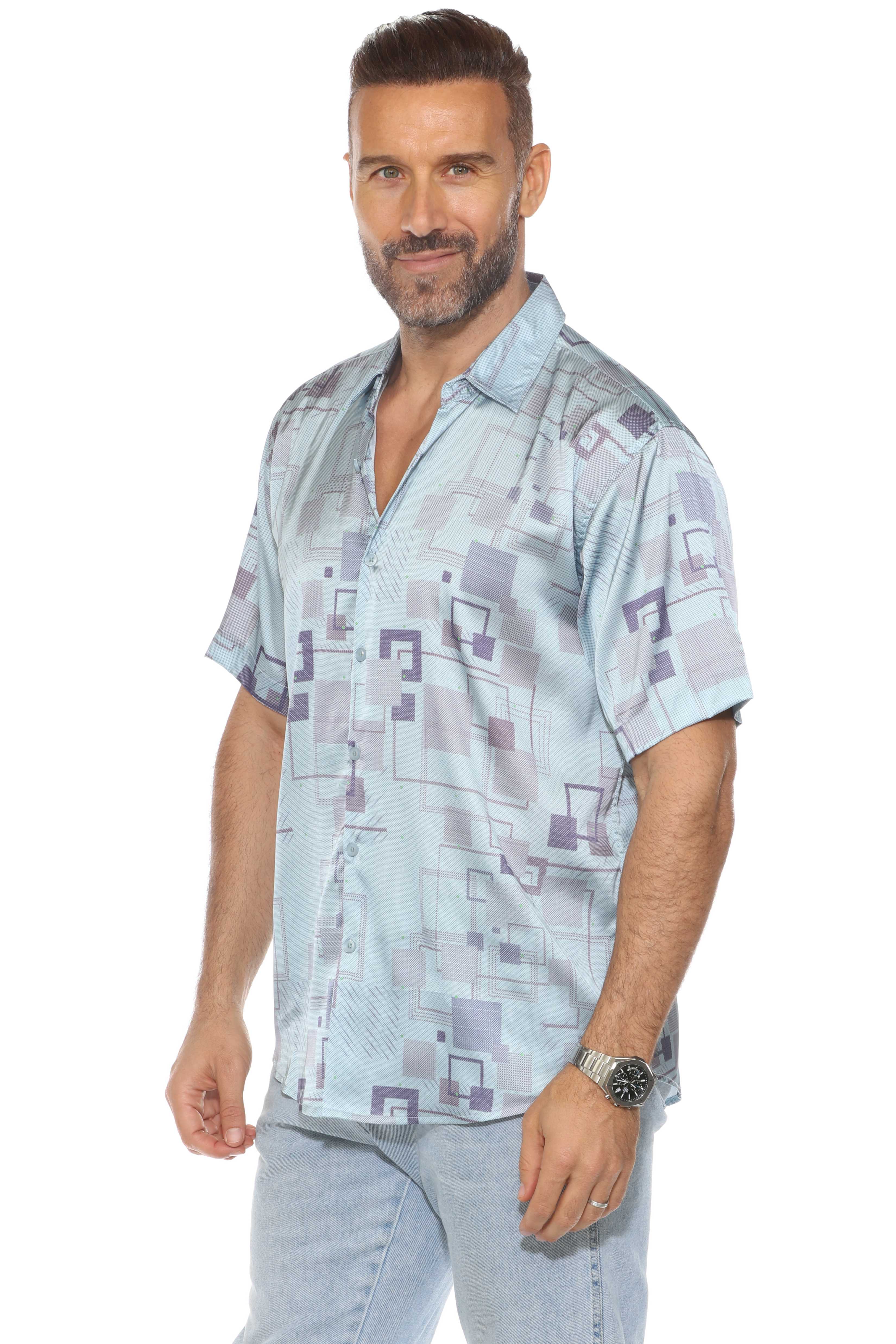Camisa de manga corta con estampado moderno