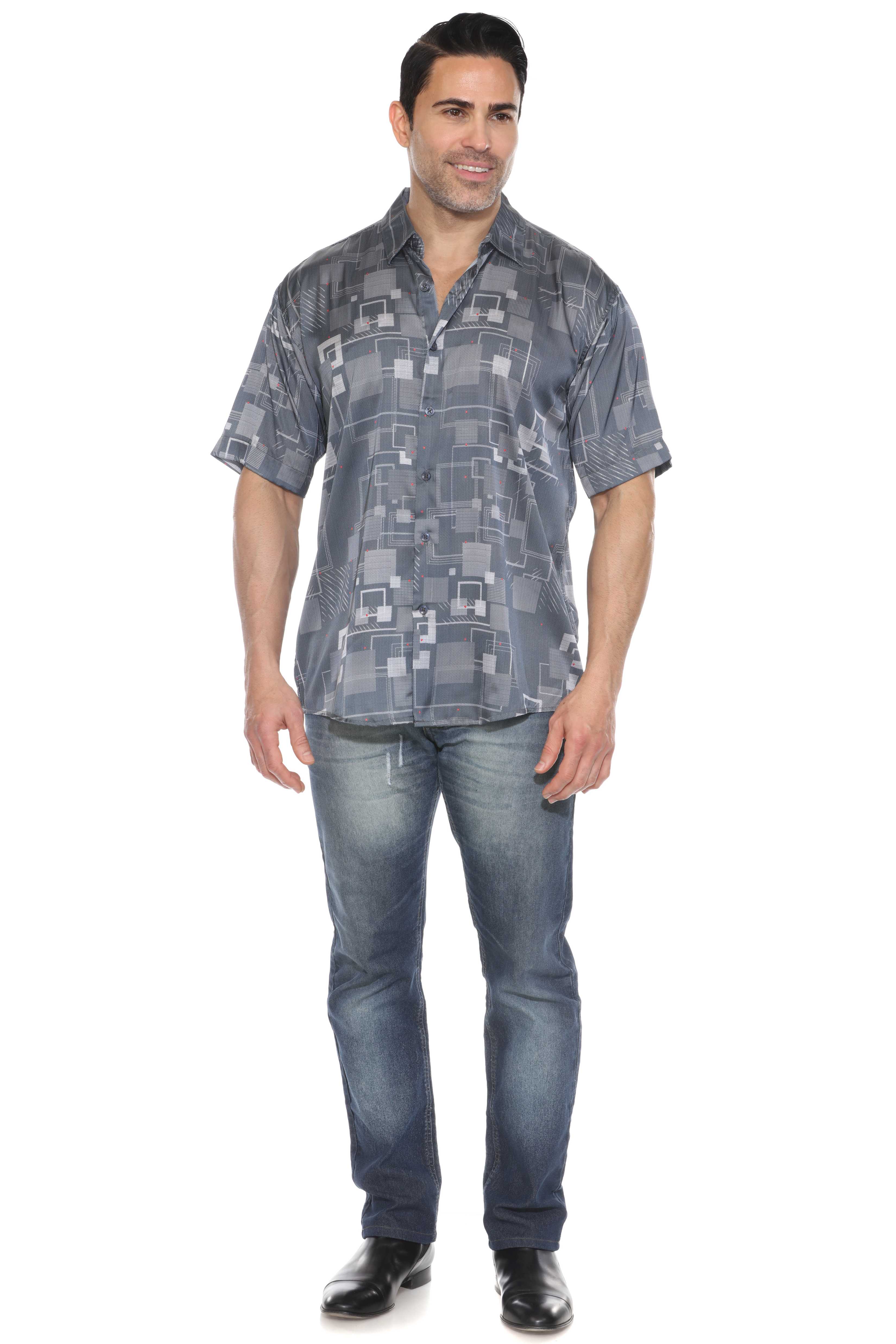 Camisa de manga corta con estampado moderno