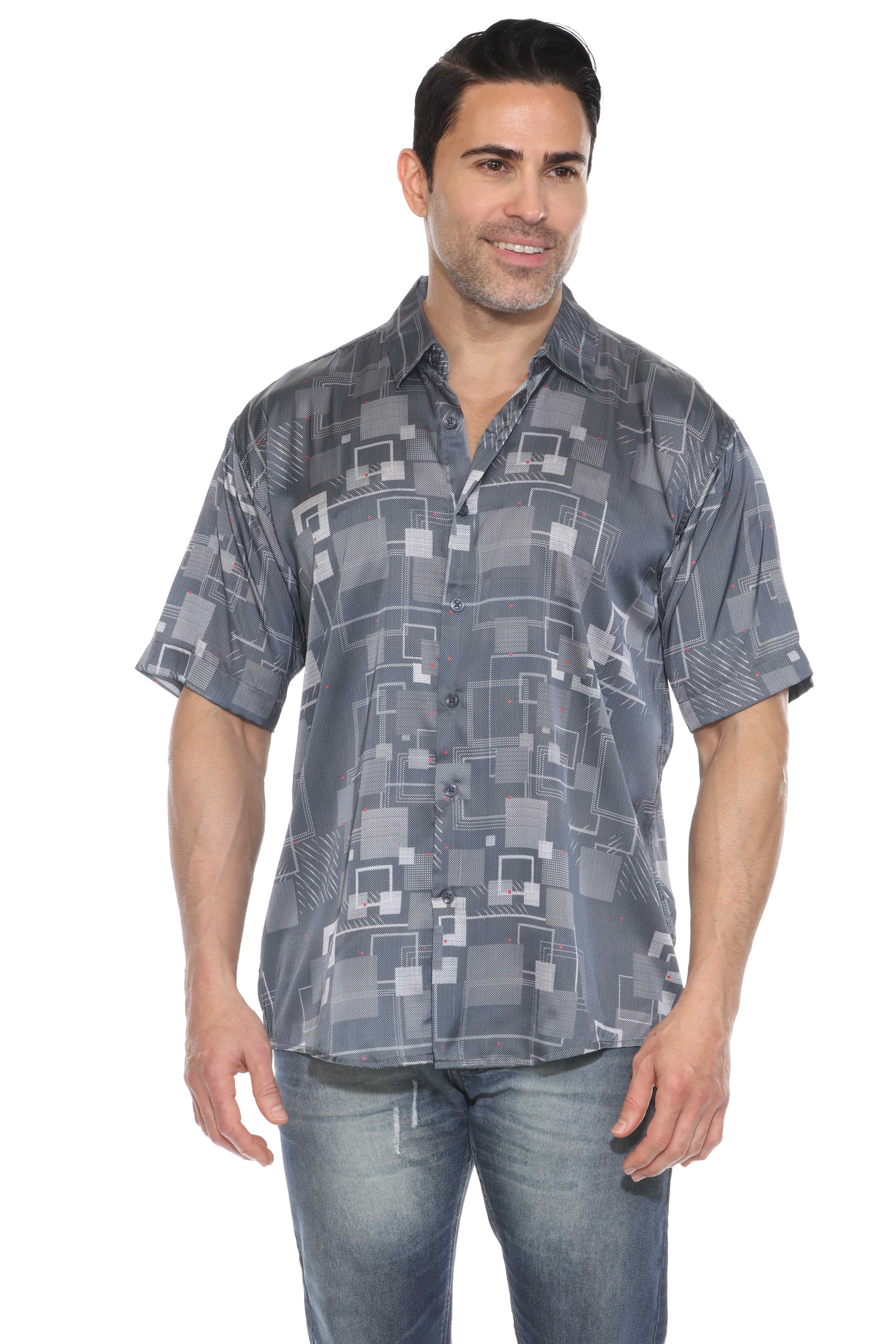 Camisa de manga corta con estampado moderno
