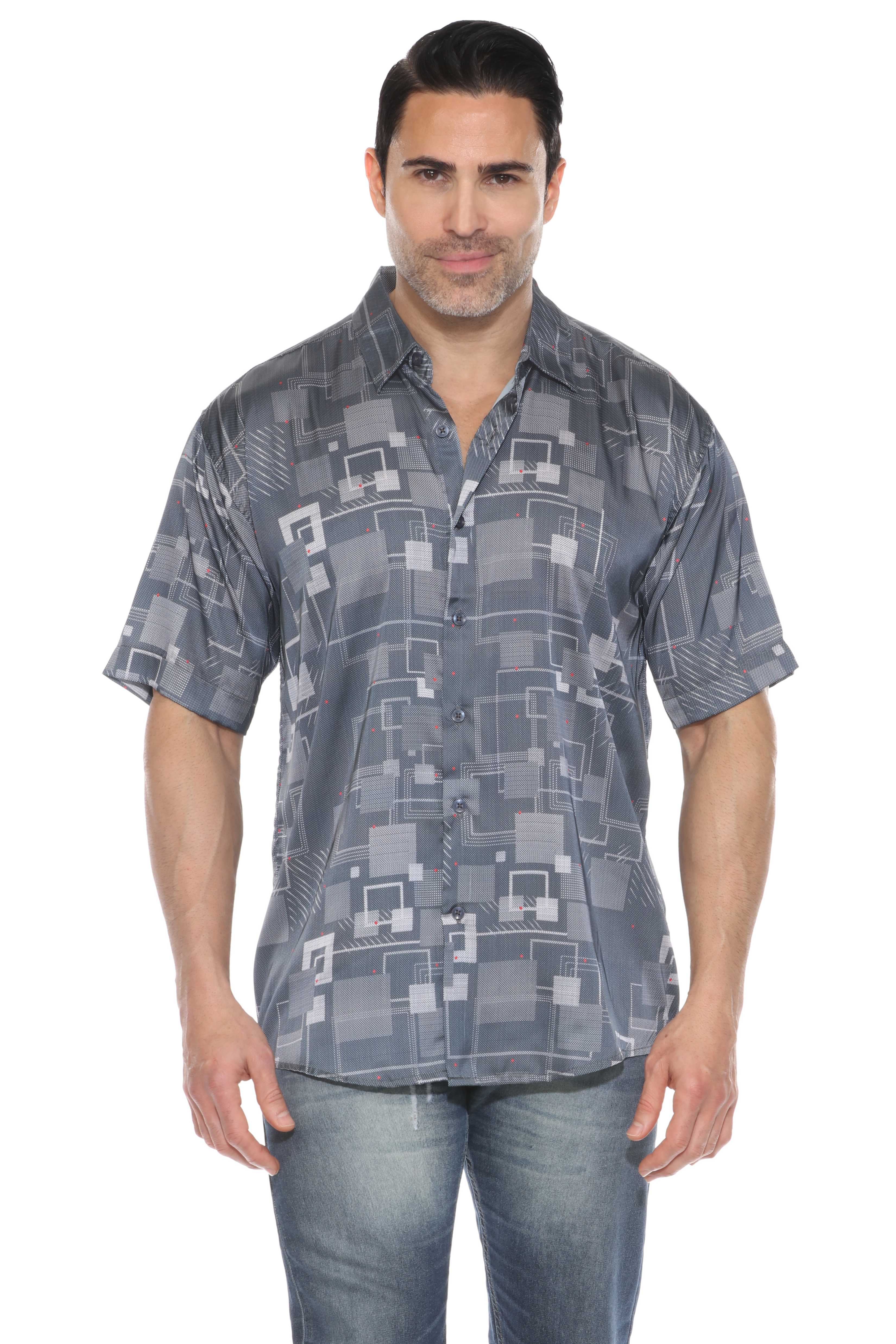 Camisa de manga corta con estampado moderno