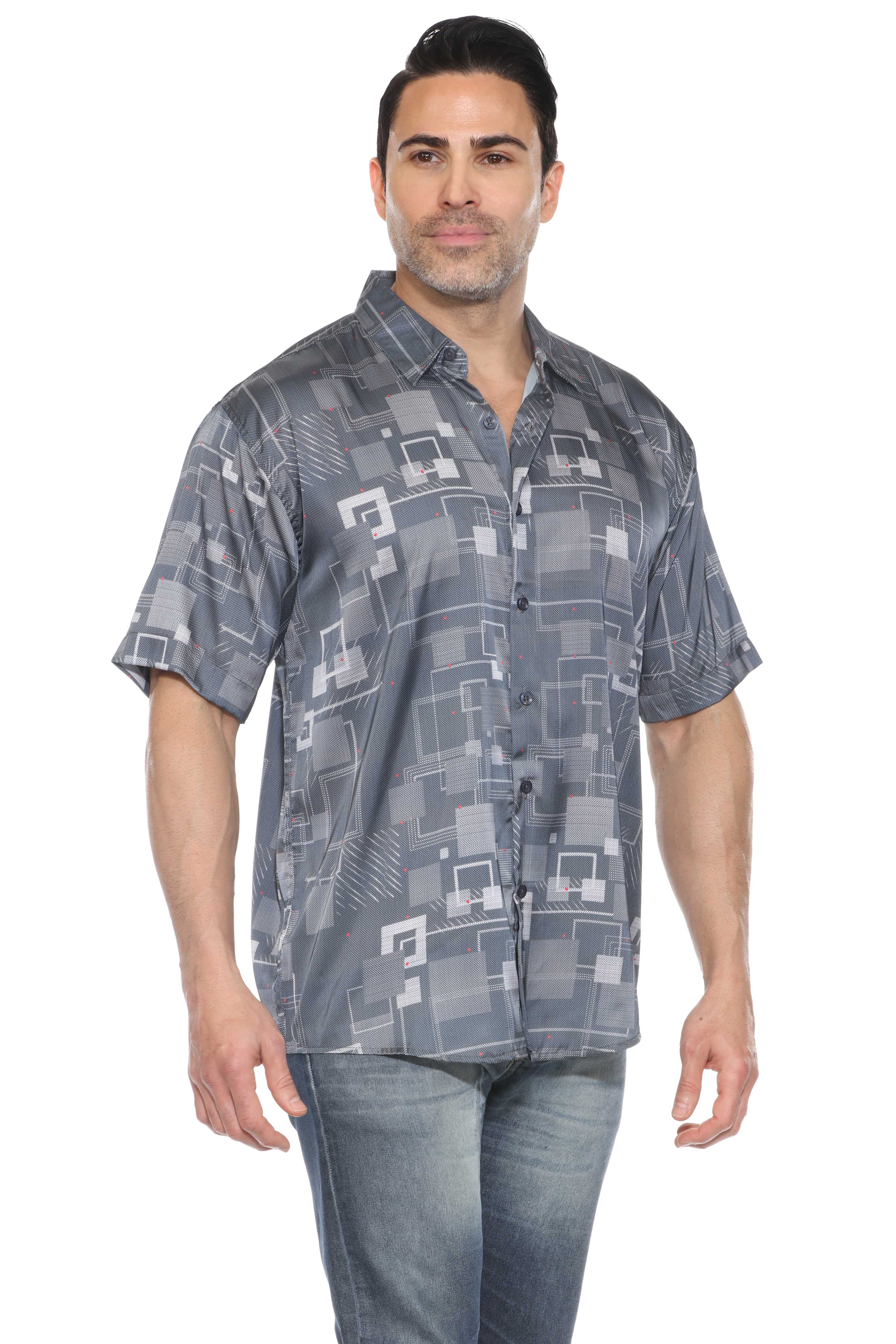 Camisa de manga corta con estampado moderno