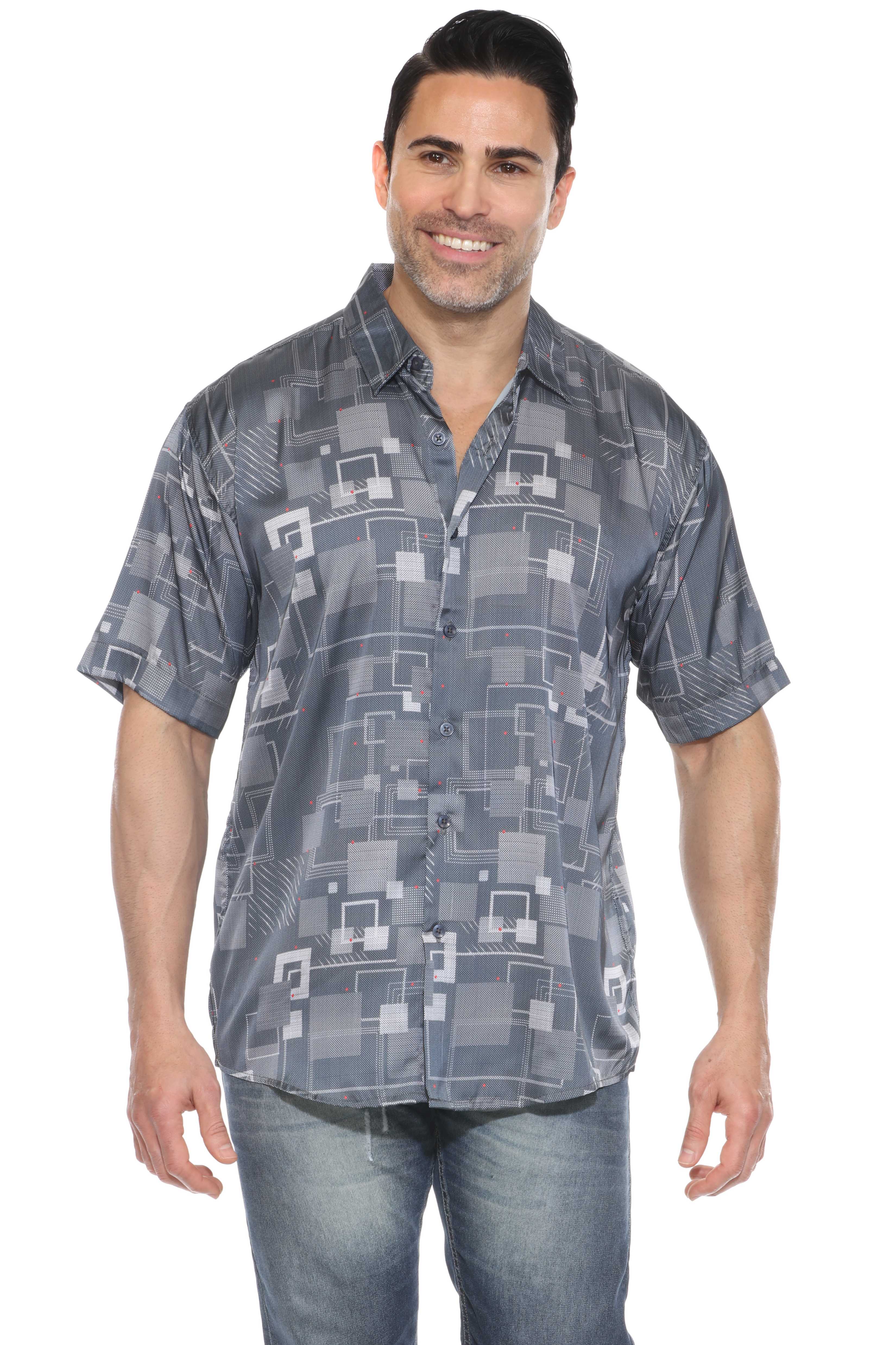 【MODERNIF】Hotel Printing Short Sleeve T-Shirt Mojito Men's Stylish Modern Print Short Sleeve Shirt M-4922
