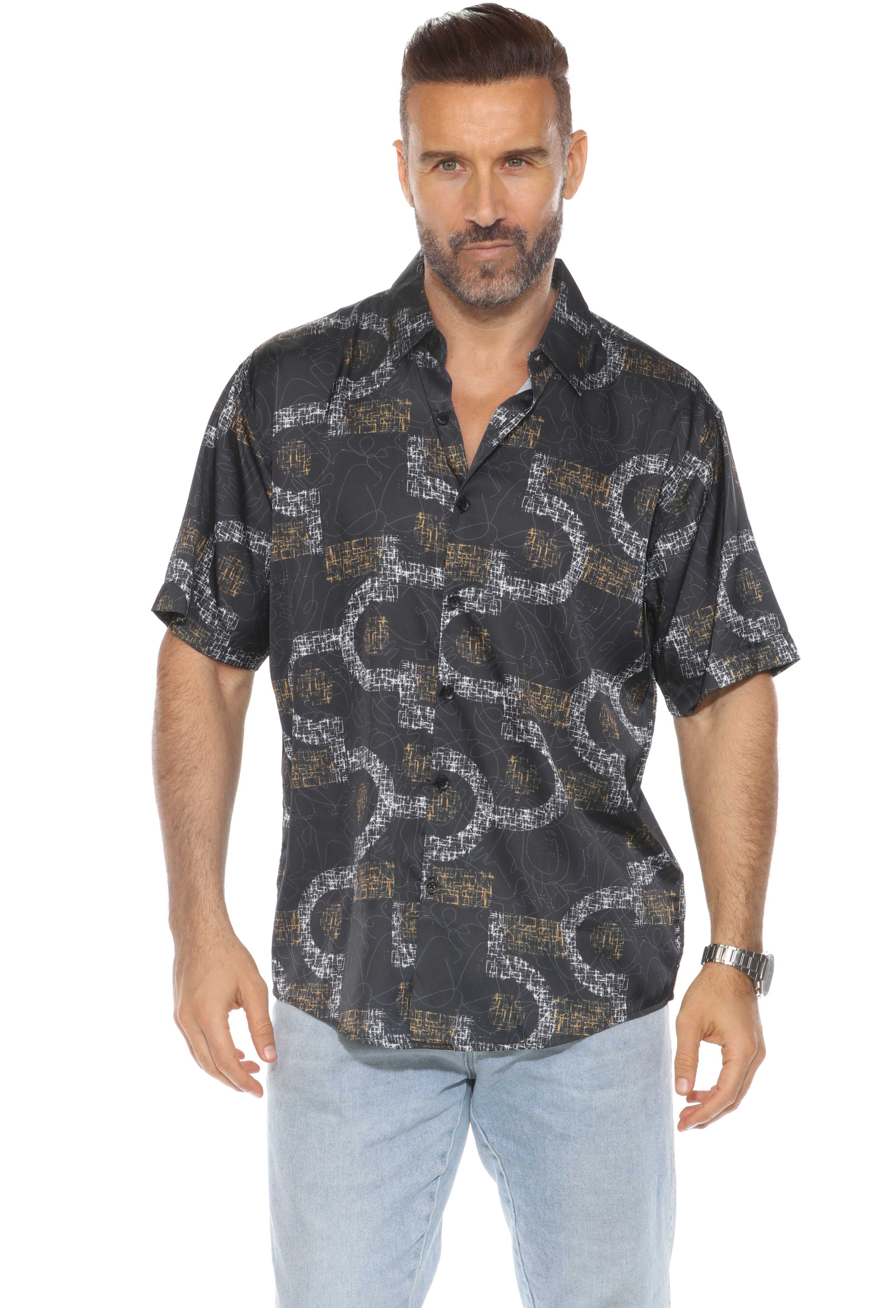 Camisa de manga corta con estampado moderno