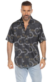 Camisa de manga corta con estampado moderno