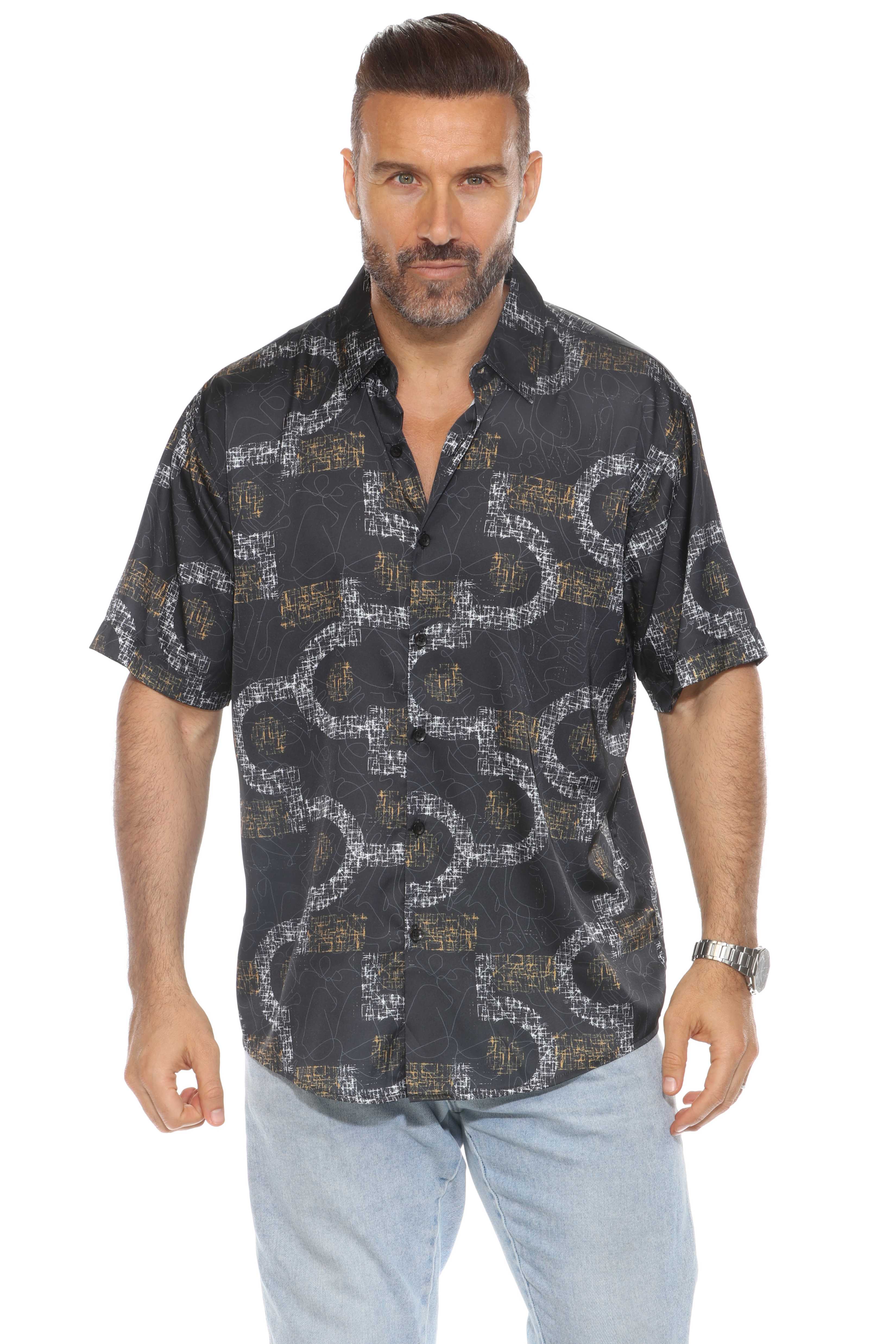 Camisa de manga corta con estampado moderno
