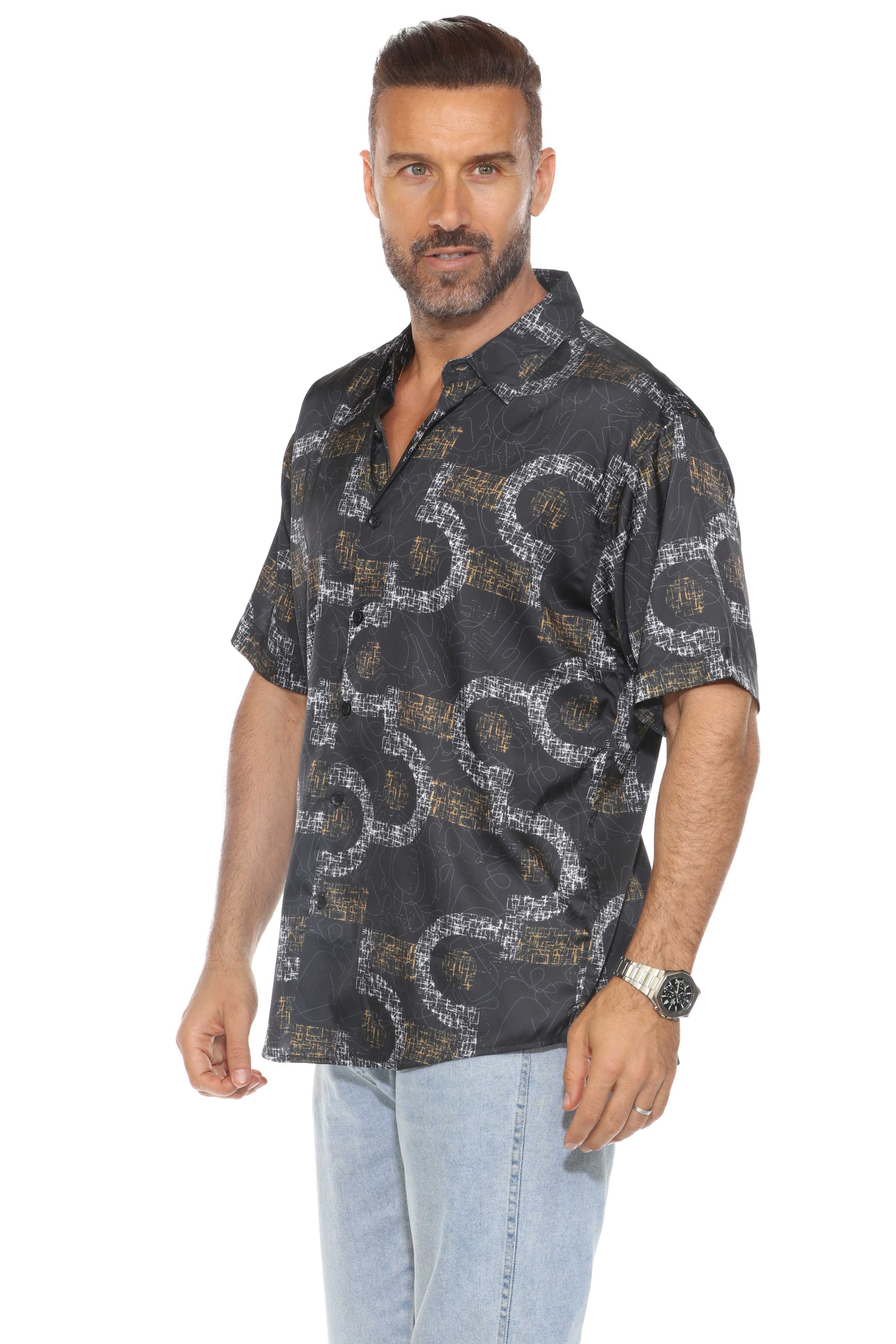 Camisa de manga corta con estampado moderno