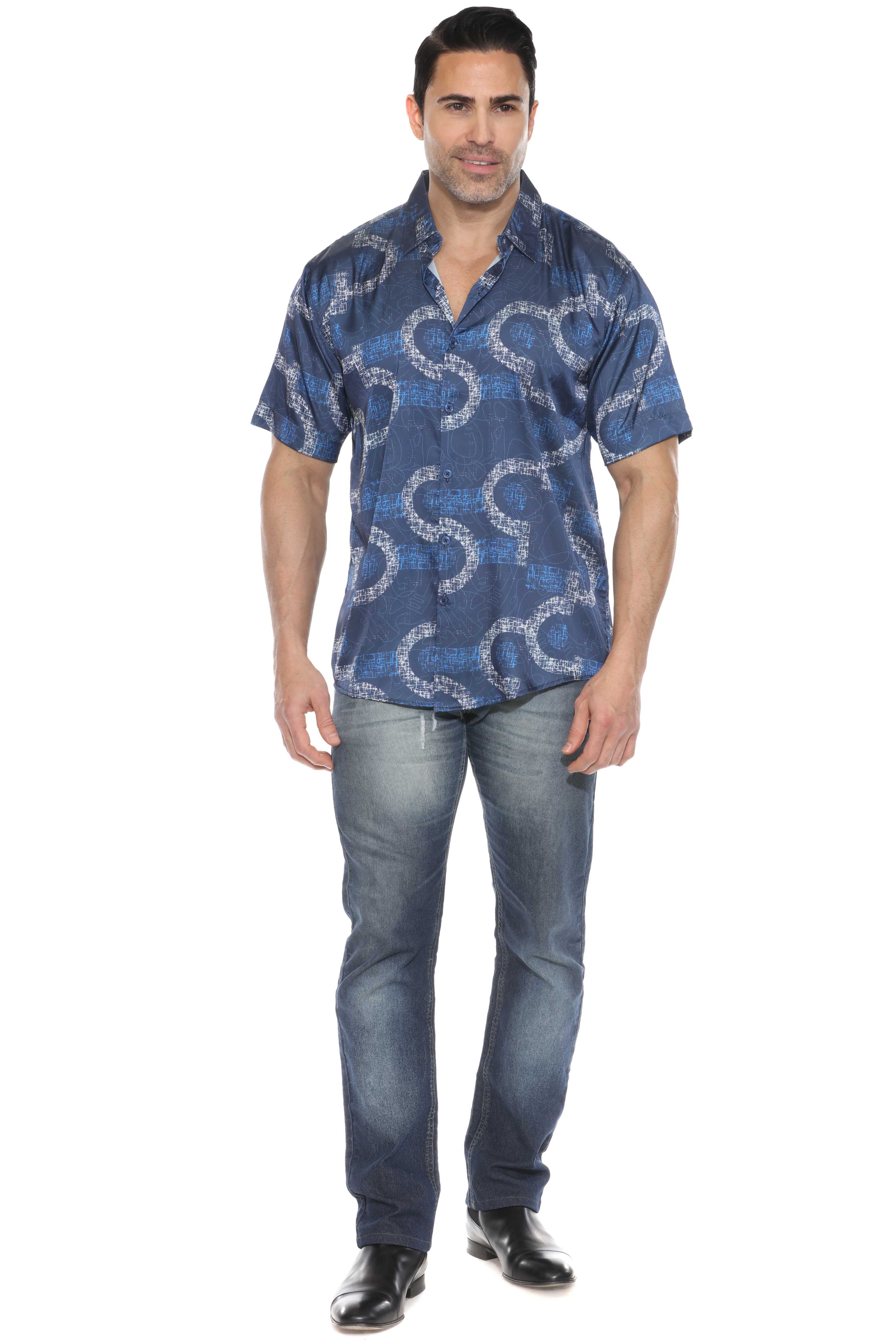 Camisa de manga corta con estampado moderno