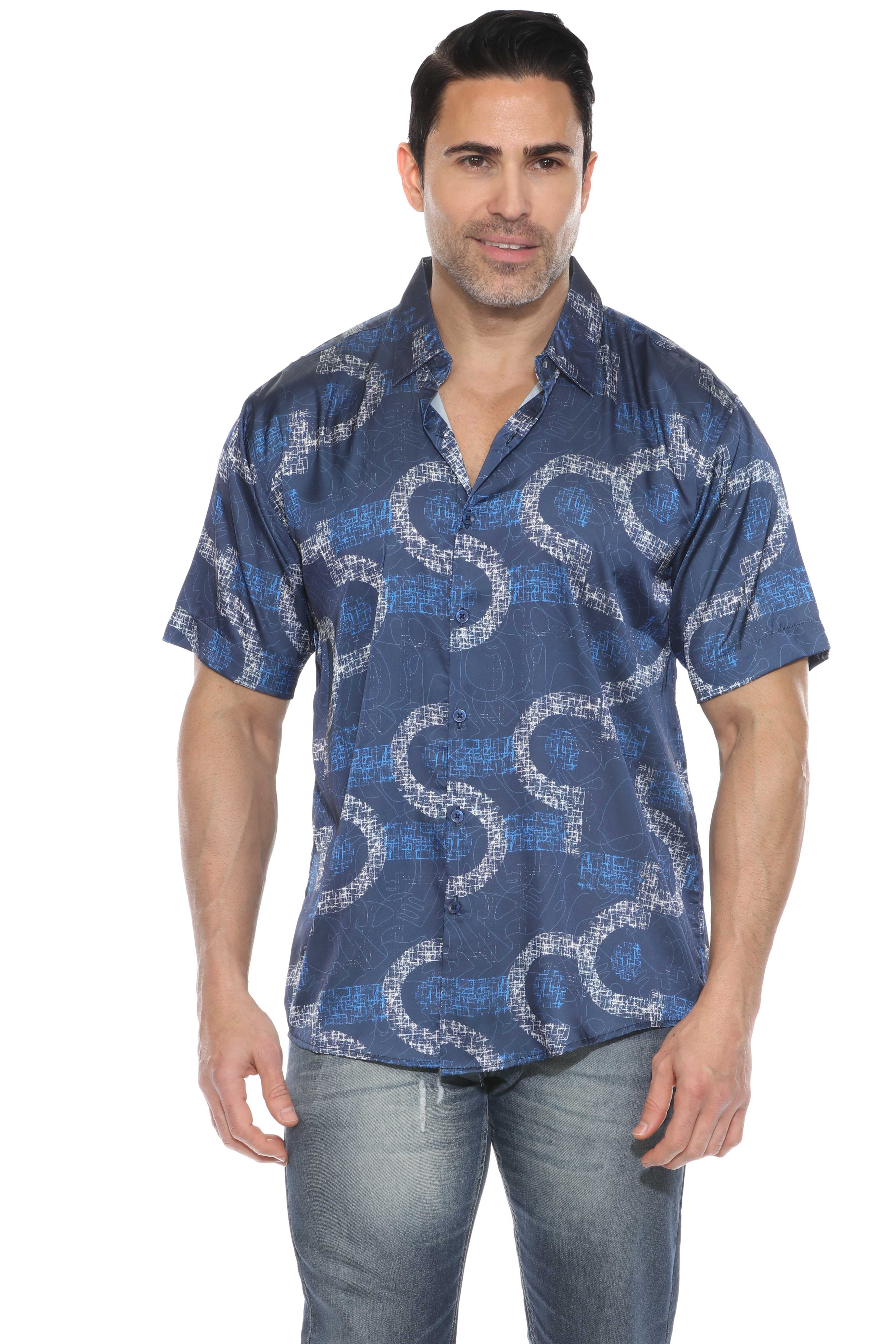 Camisa de manga corta con estampado moderno