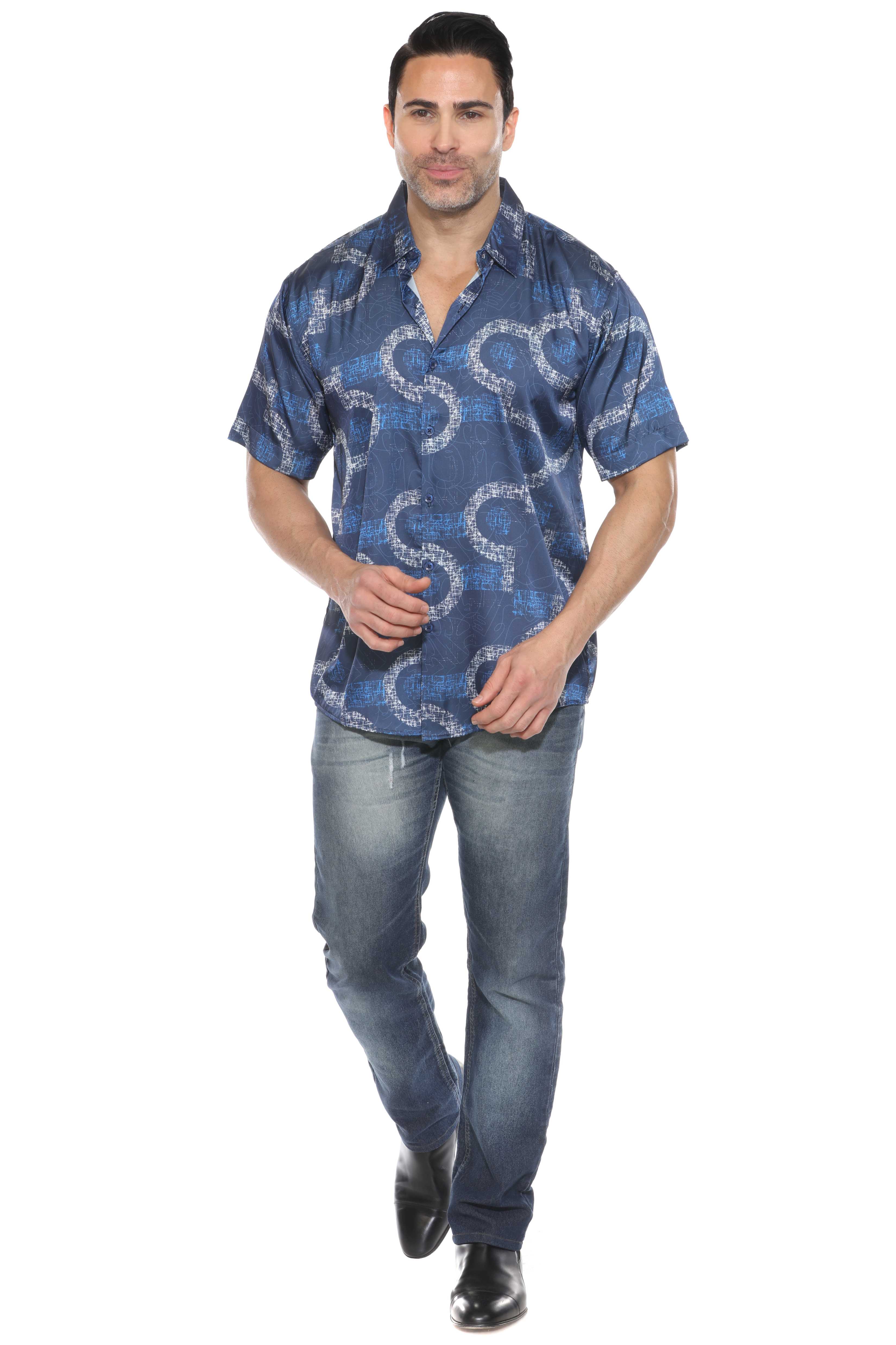 Camisa de manga corta con estampado moderno