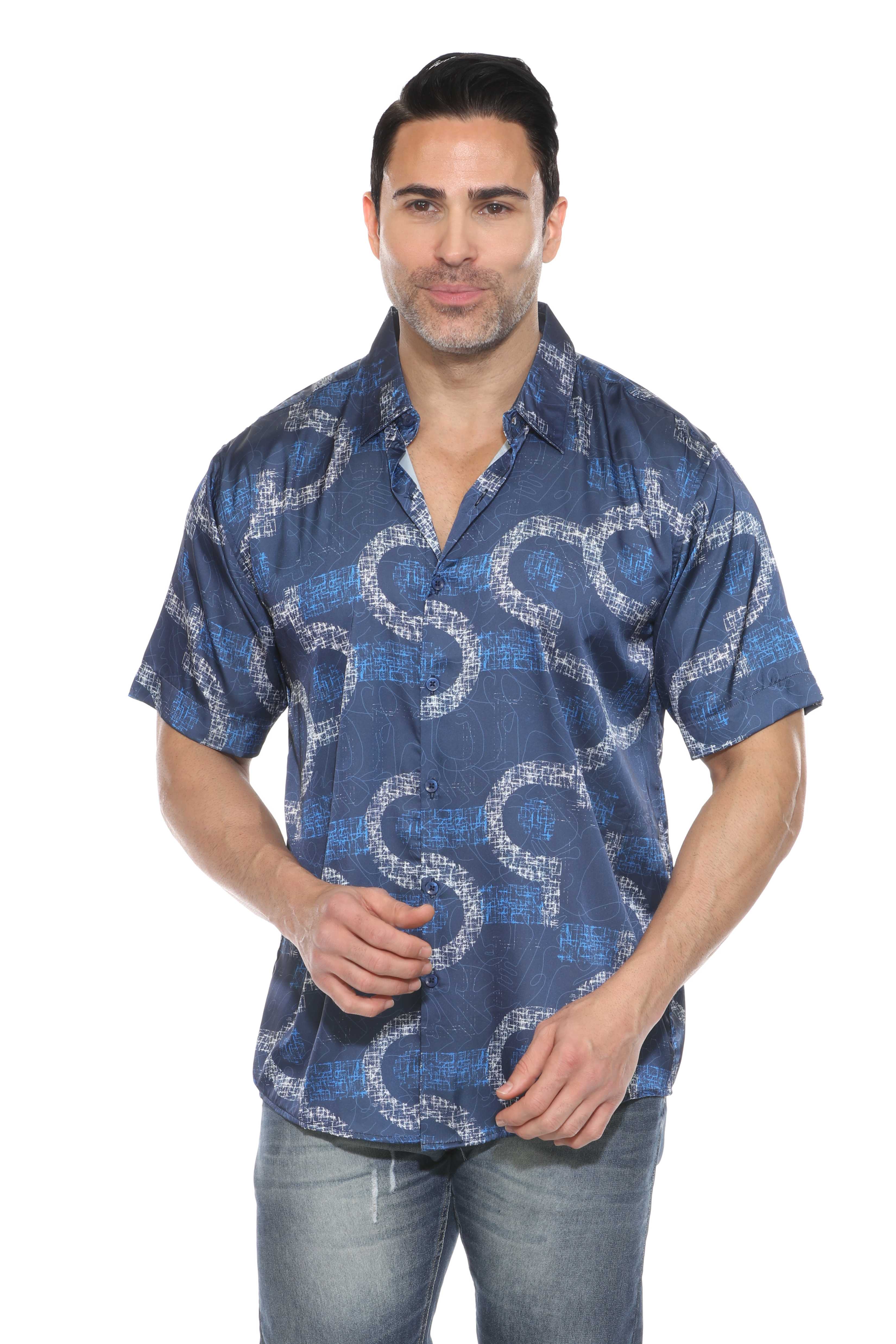 Camisa de manga corta con estampado moderno