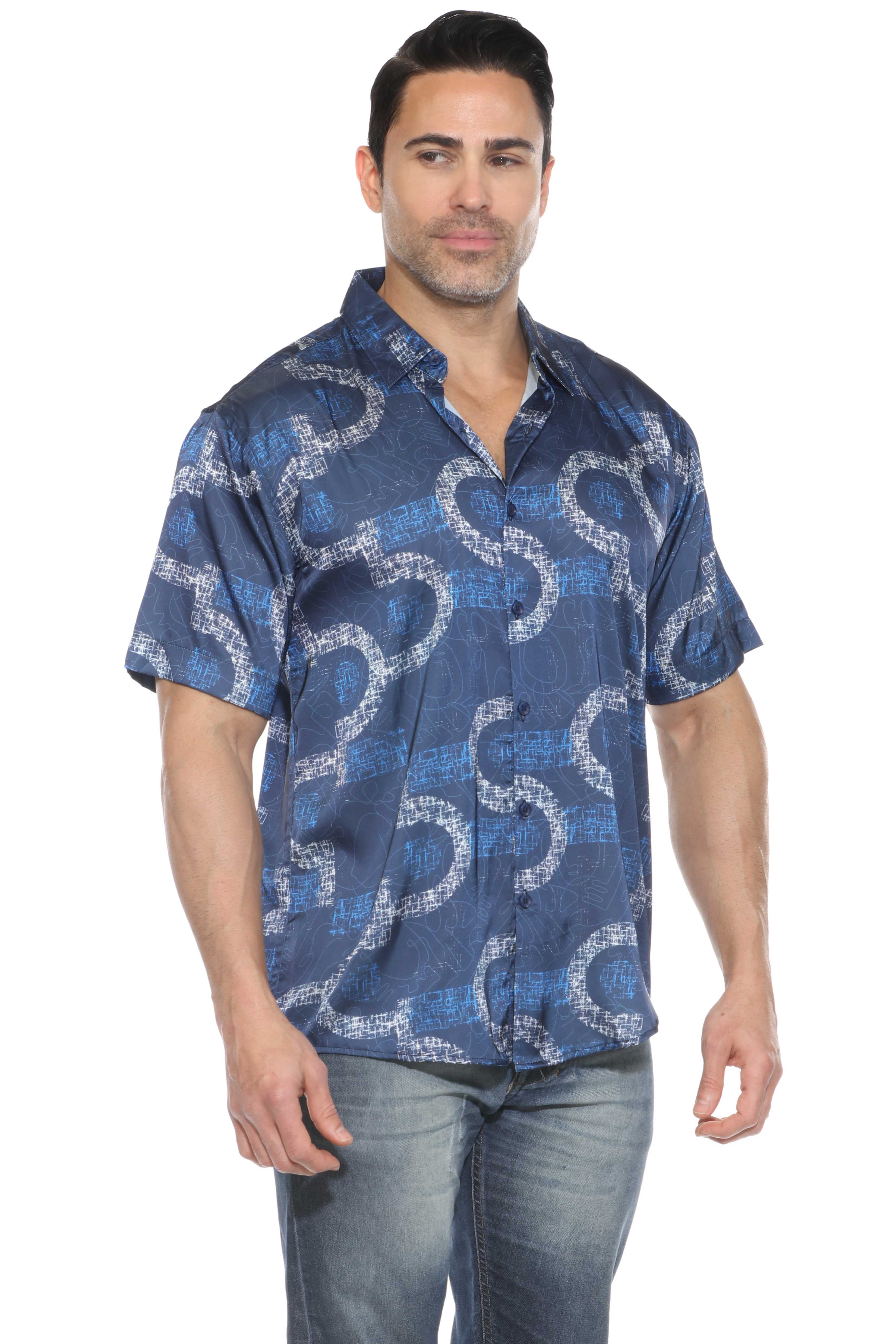Camisa de manga corta con estampado moderno