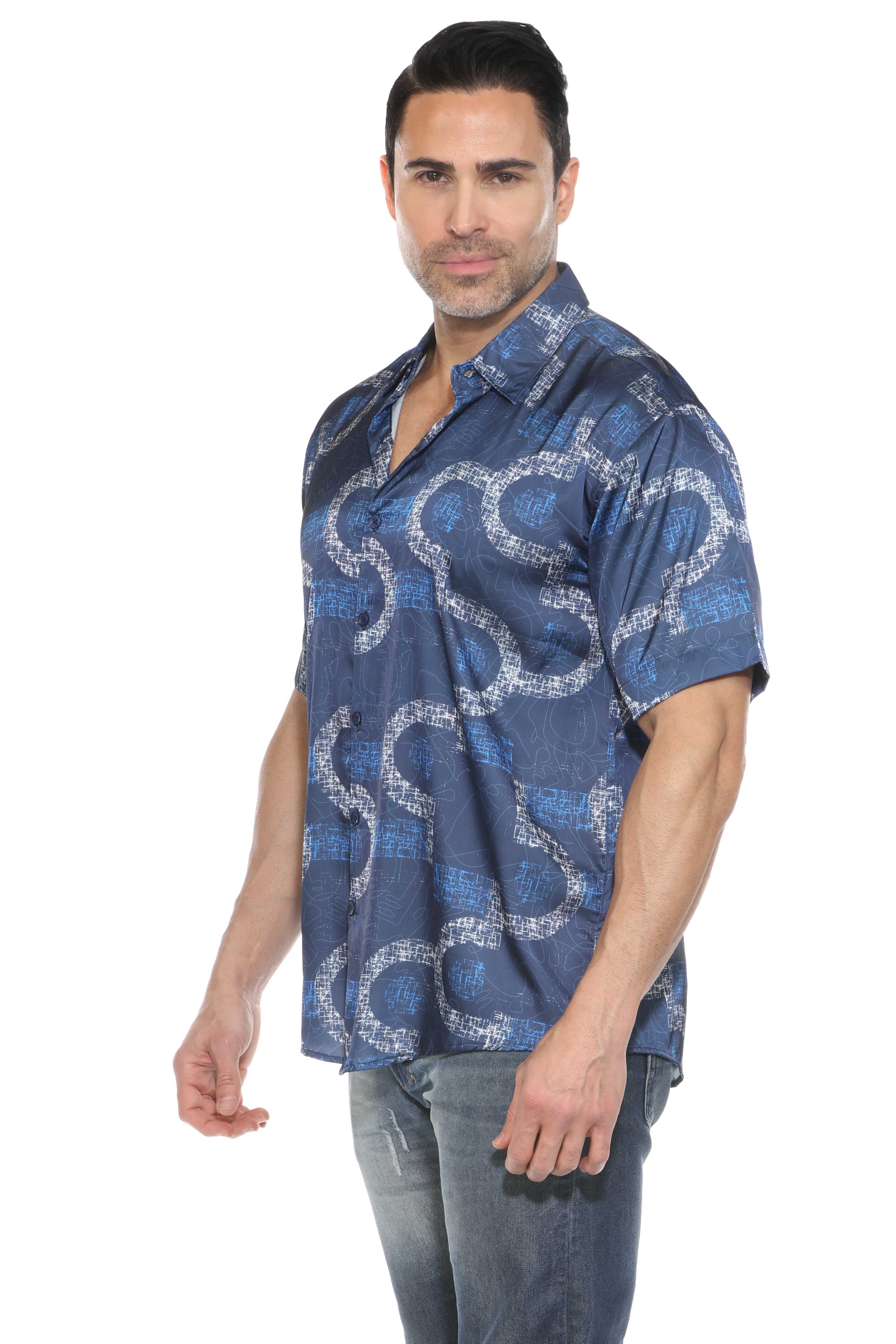 Camisa de manga corta con estampado moderno