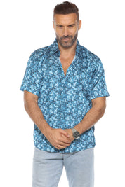Camisa de manga corta con estampado moderno