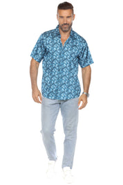 Camisa de manga corta con estampado moderno