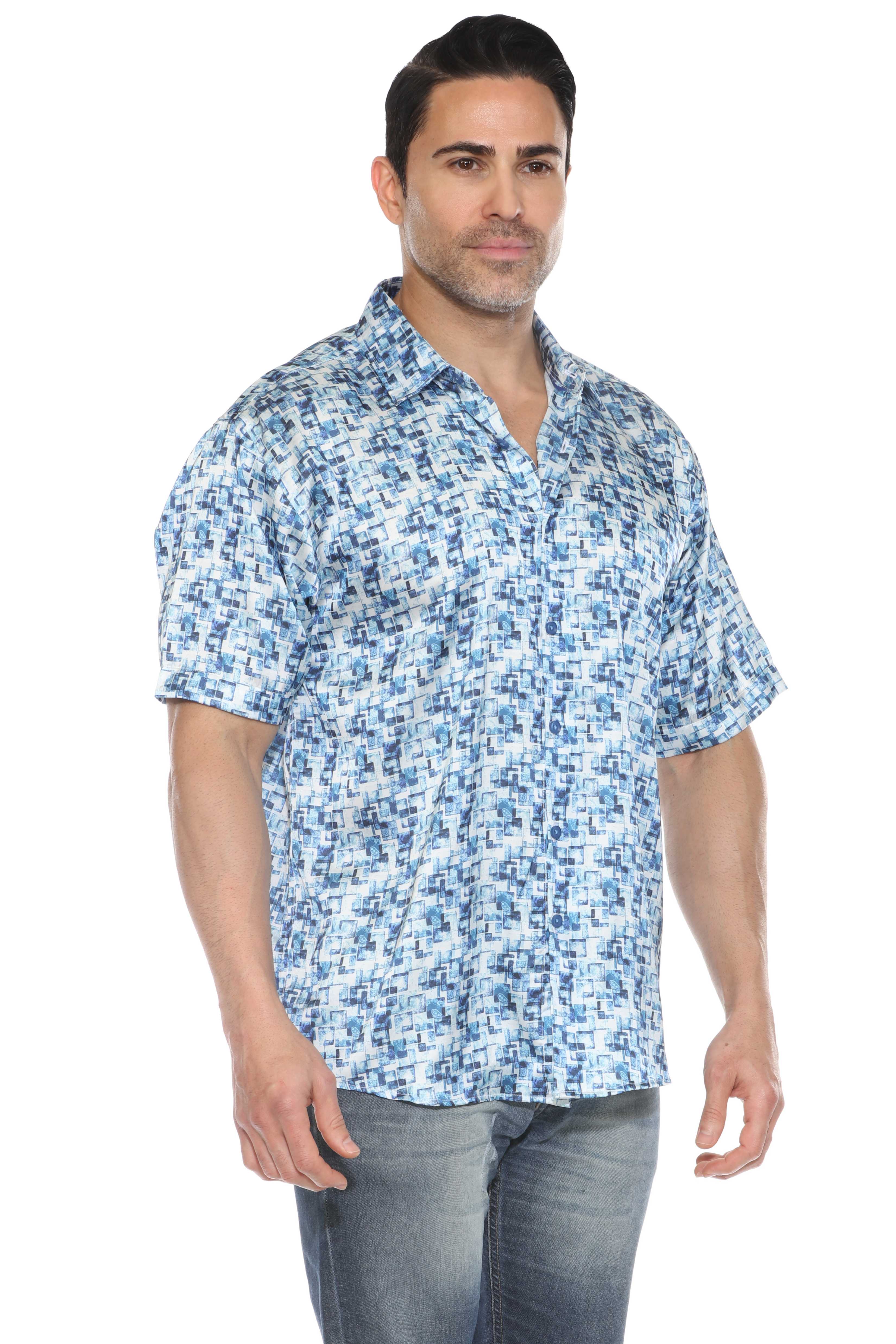 Camisa de manga corta con estampado moderno