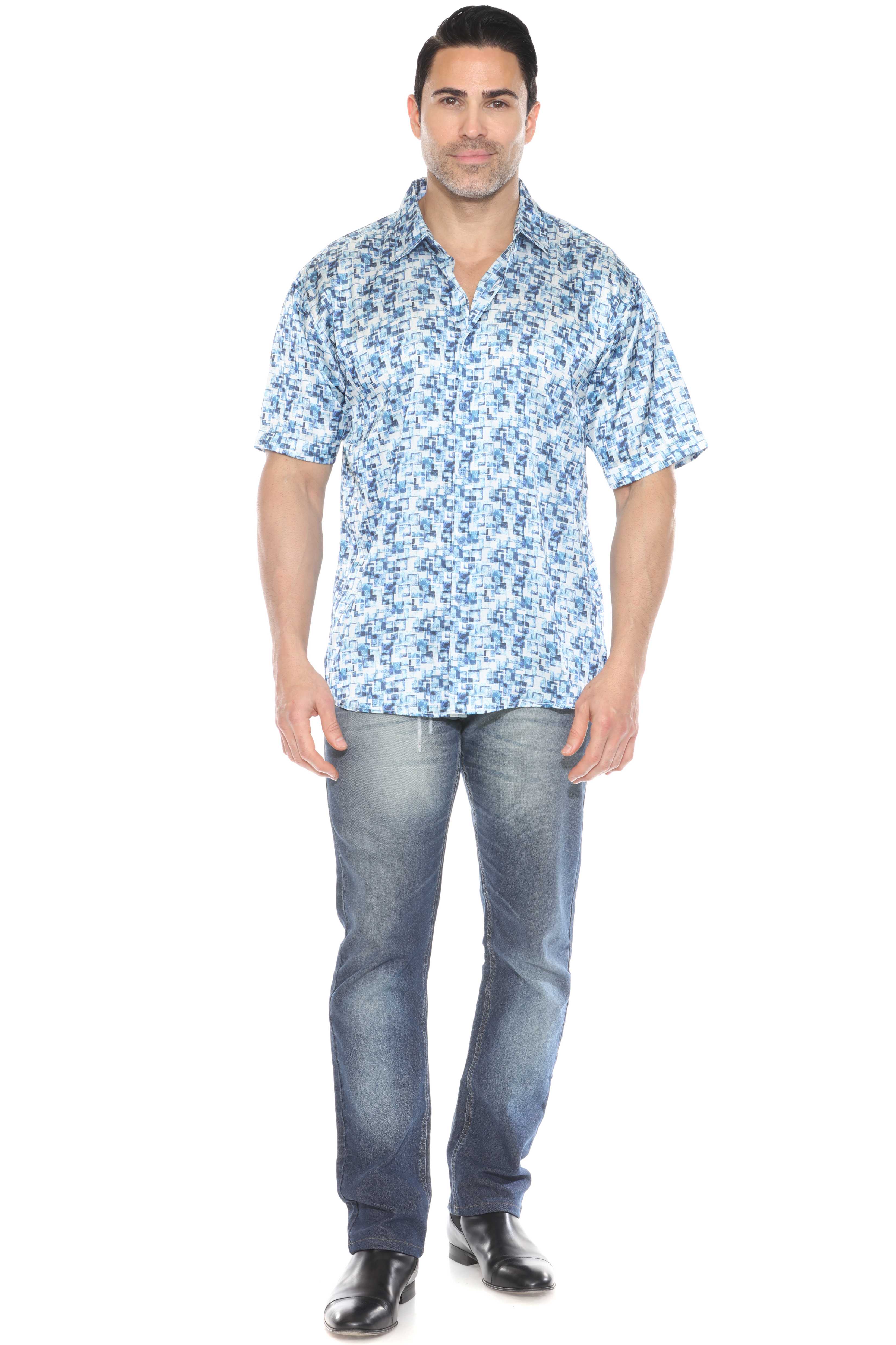 Camisa de manga corta con estampado moderno