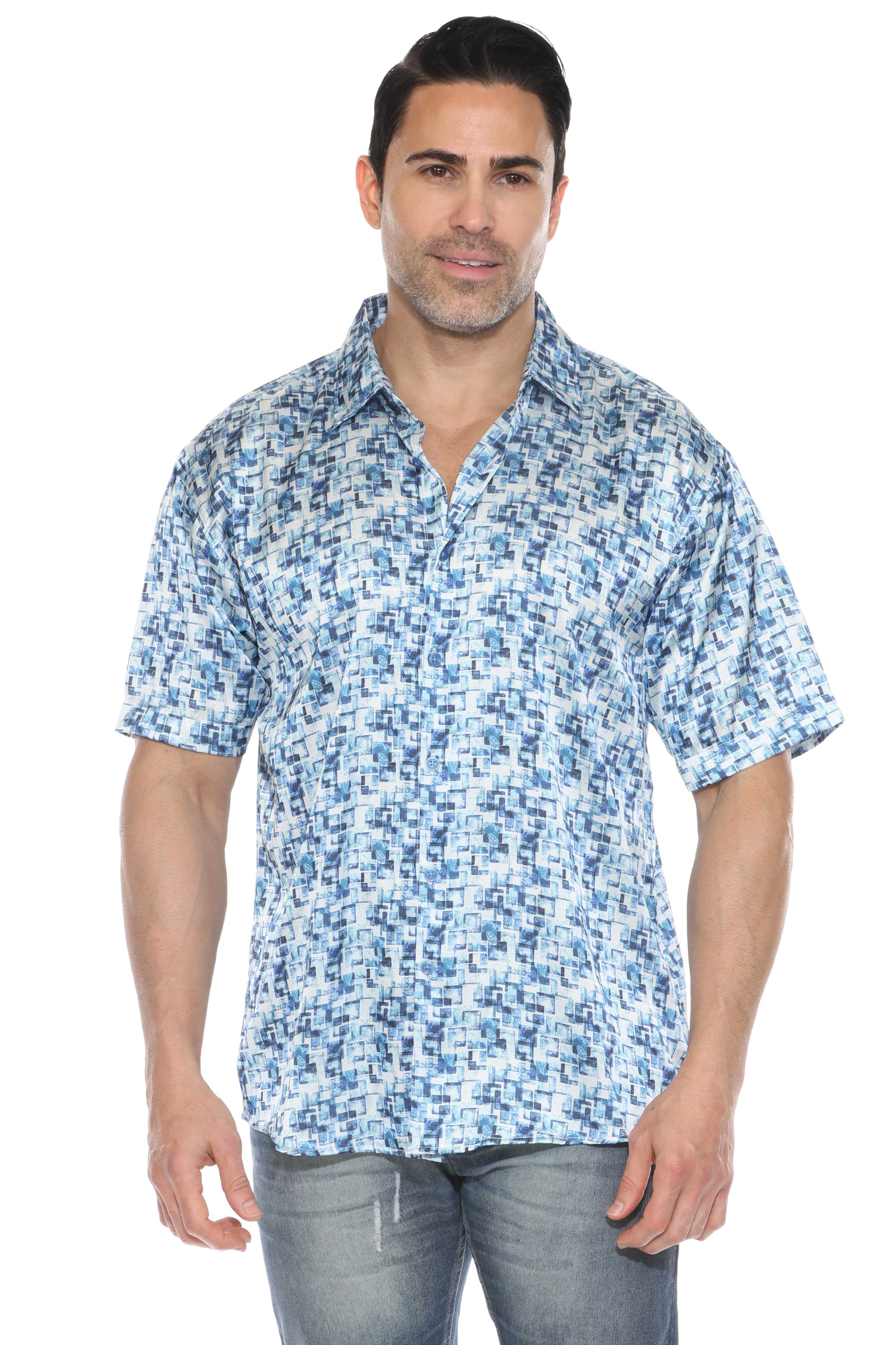 Camisa de manga corta con estampado moderno