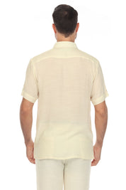 Camisa playera de manga corta con dos bolsillos y botones