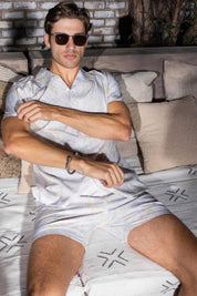 Men's Button-Down & Short's Swim Suit Cabana Set