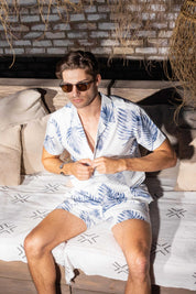 Men's Button-Down & Short's Swim Suit Cabana Set