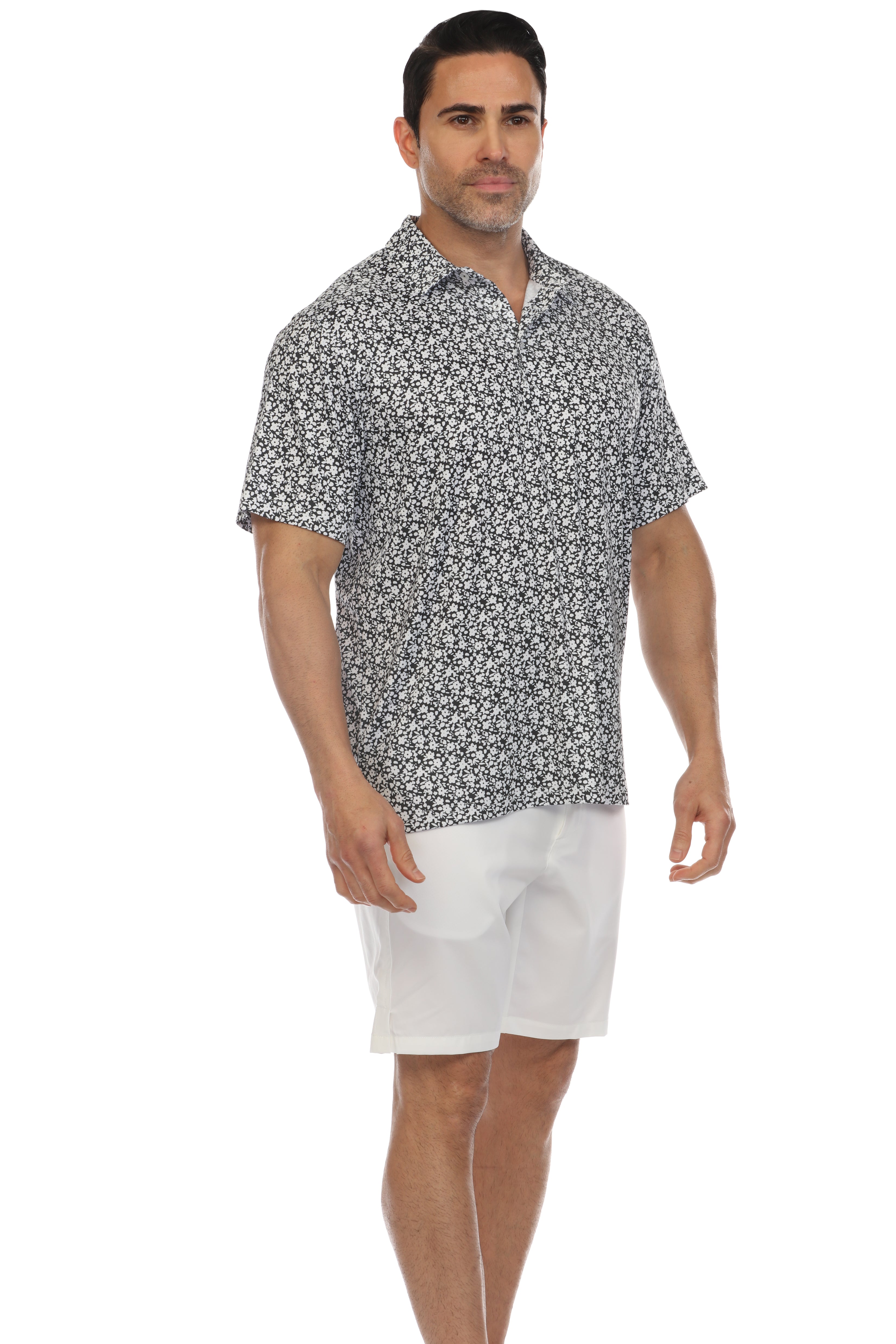 Polo informal Dry-Fit con estampado floral