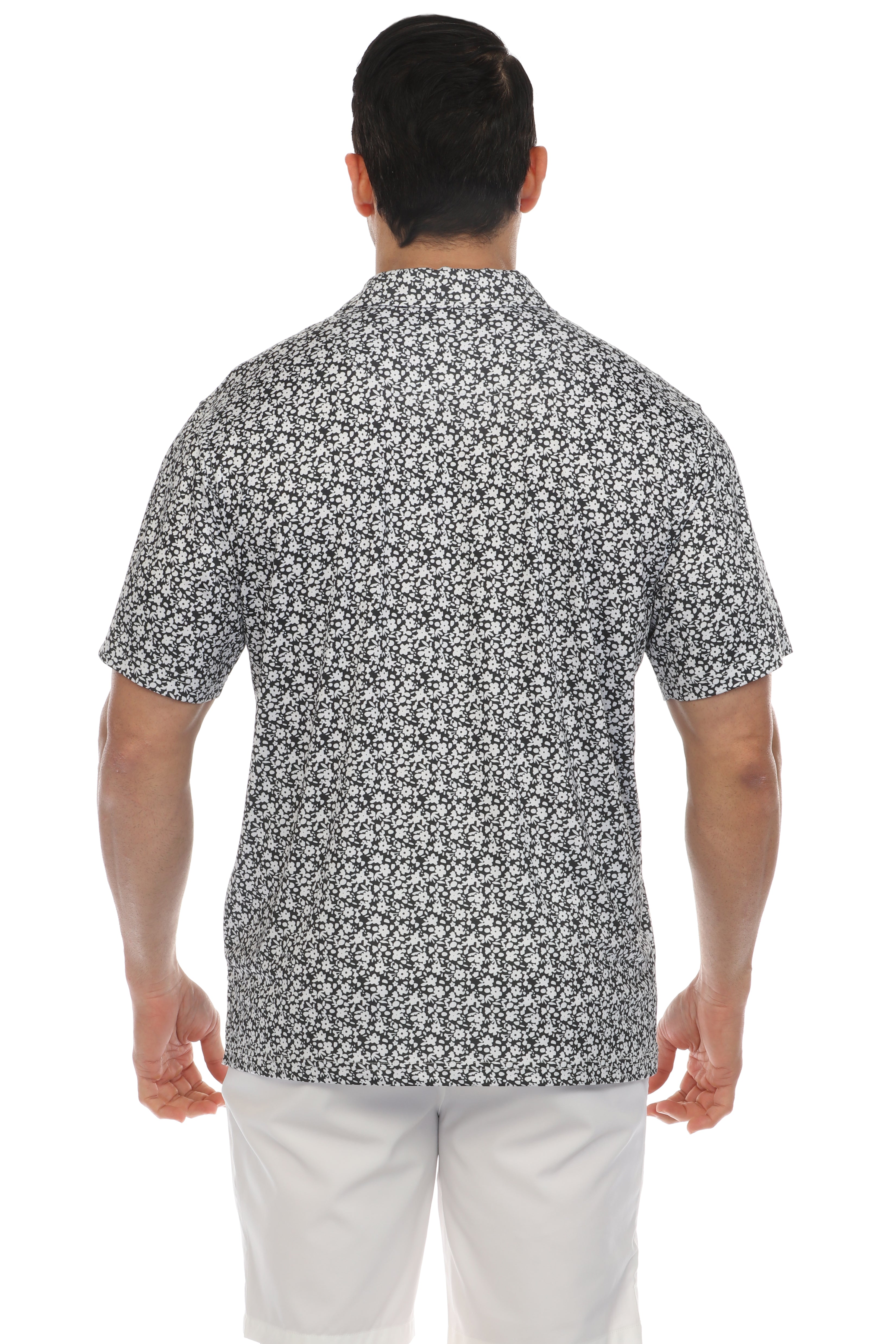 Polo informal Dry-Fit con estampado floral