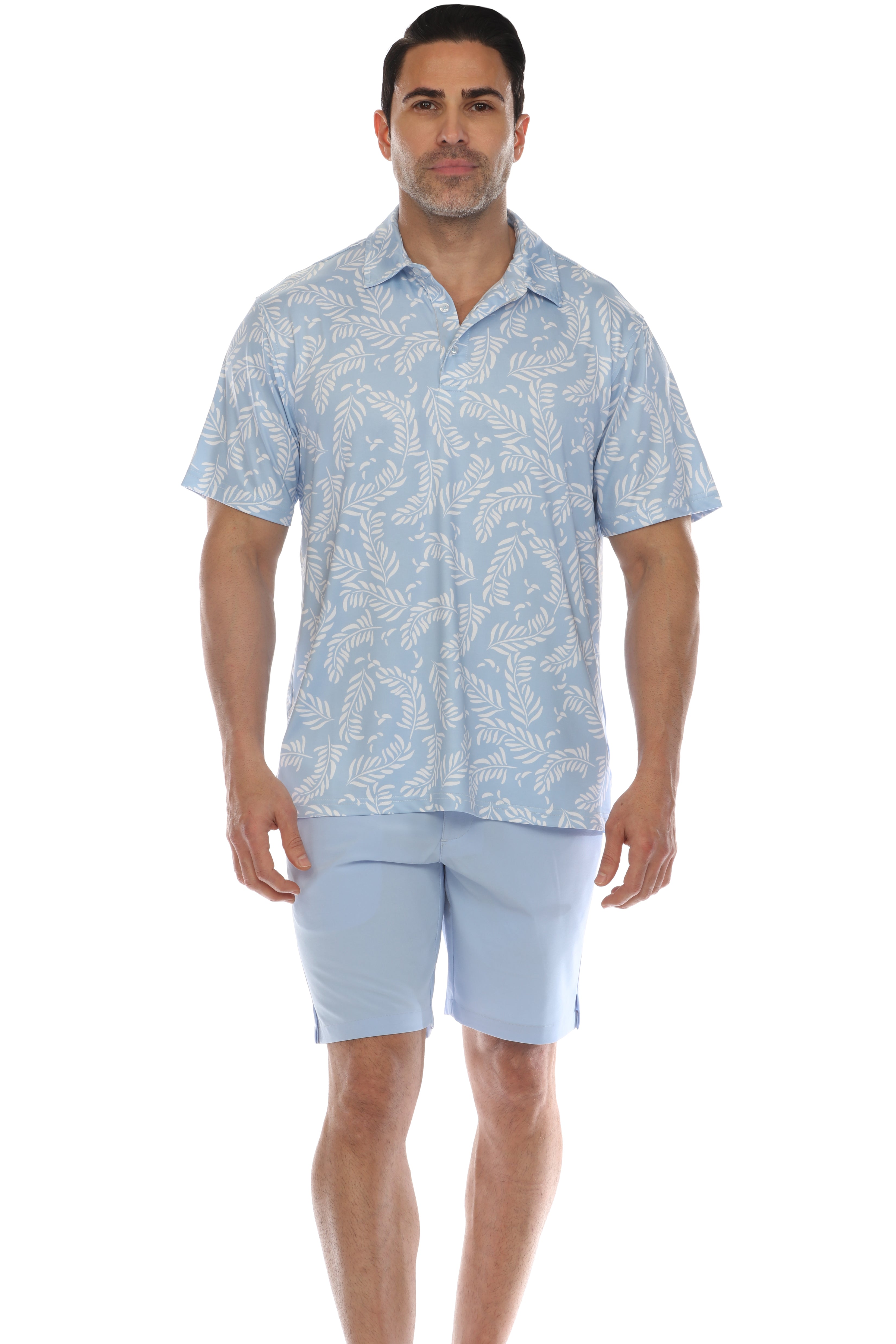 Polo informal Dry-Fit con estampado floral