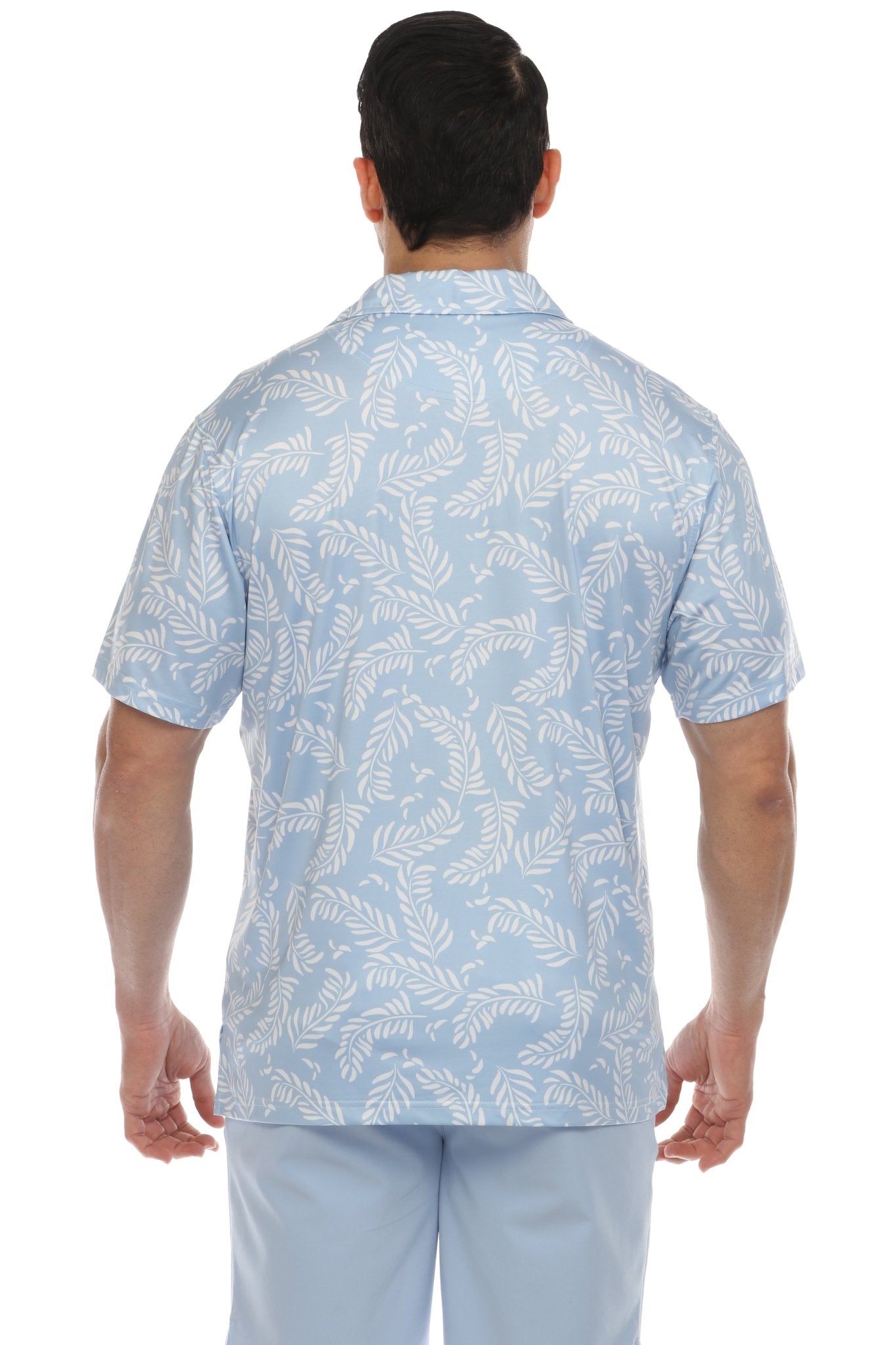 Polo informal Dry-Fit para hombre con estampado floral