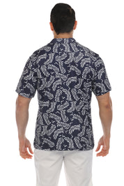 Polo casual Dry-Fit con estampado tropical