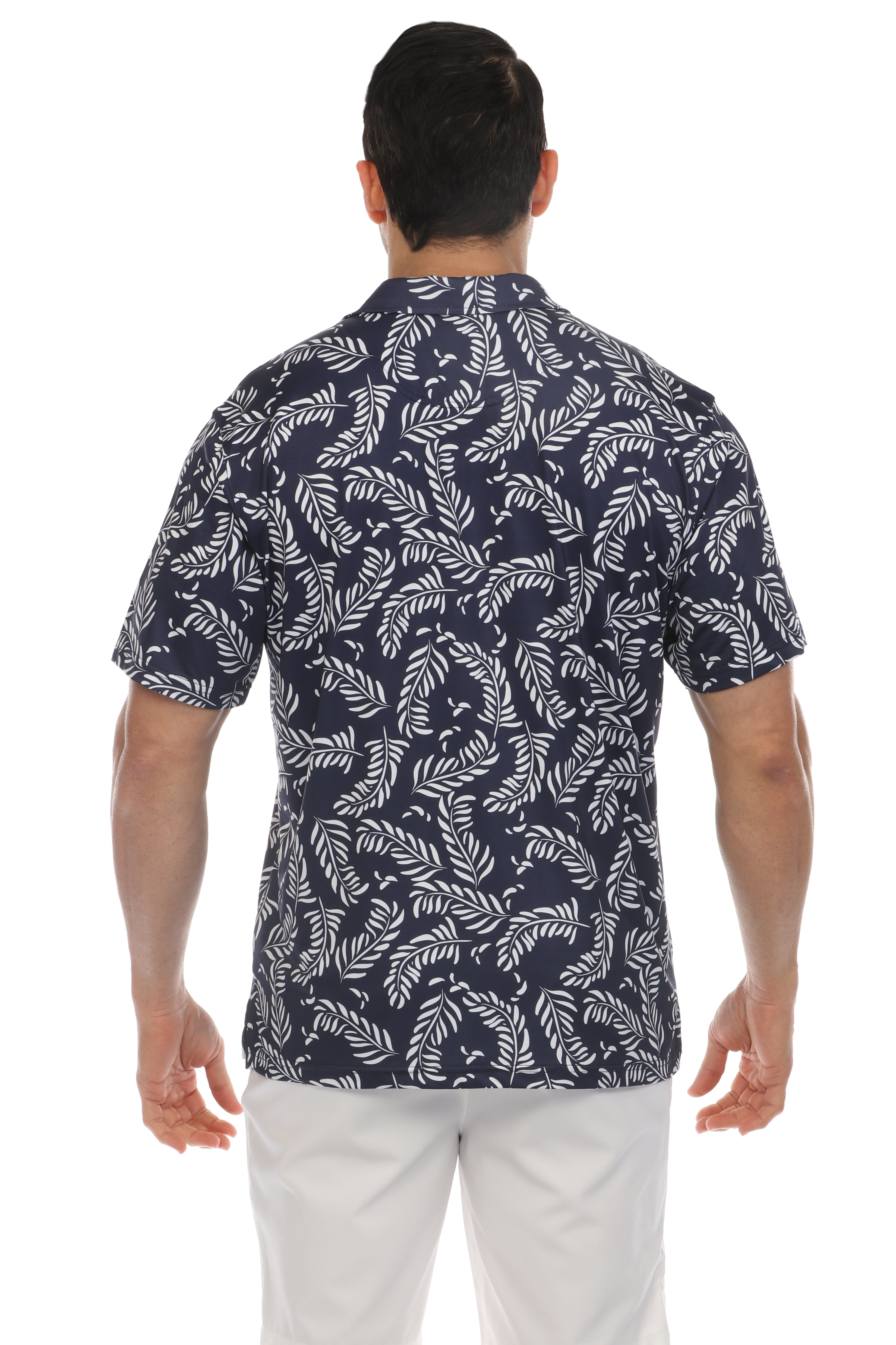 Polo casual Dry-Fit con estampado tropical