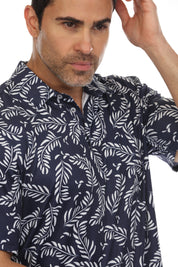 Polo casual Dry-Fit con estampado tropical