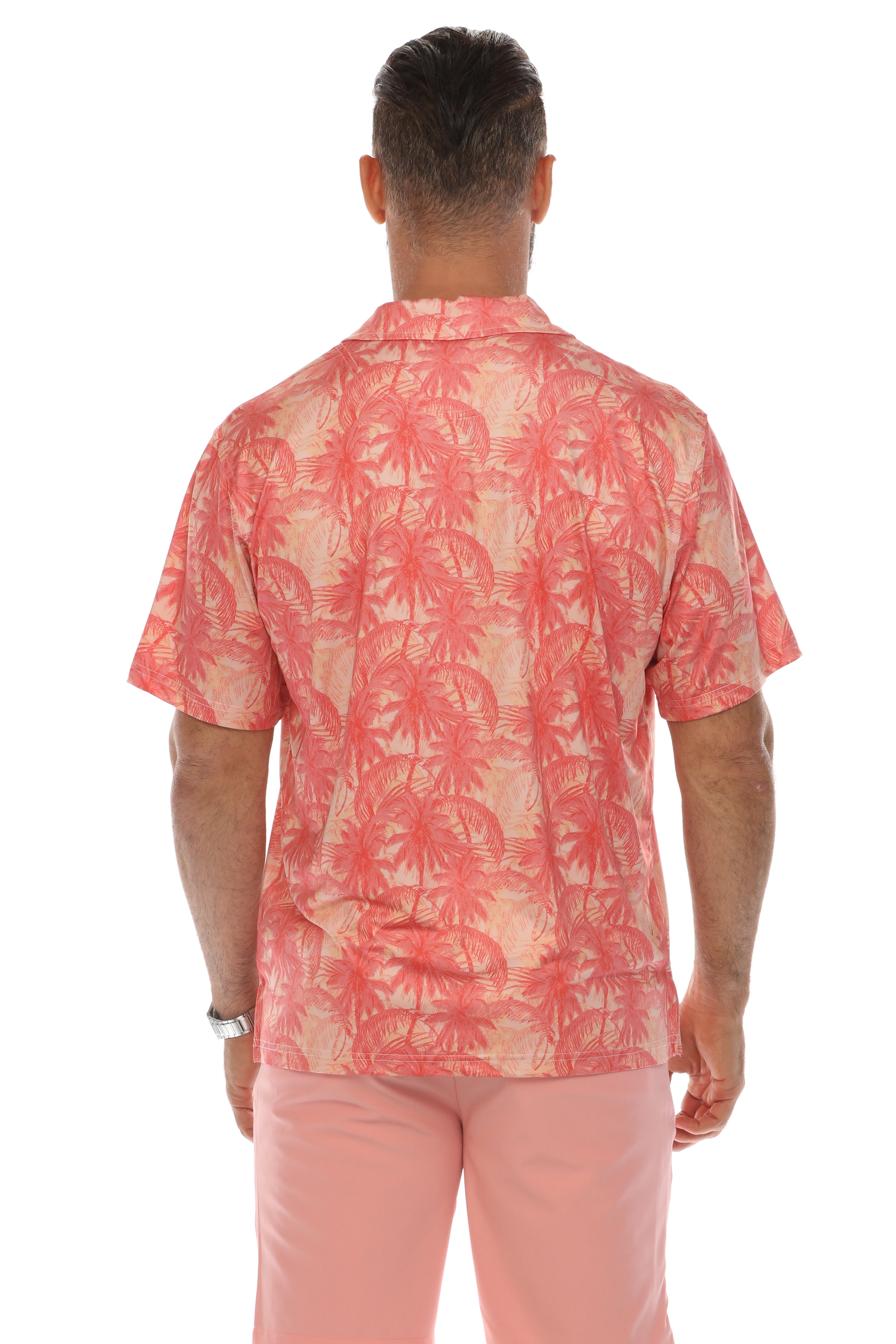 Mojito Casual Dry-Fit Polo Shirt Coral Print