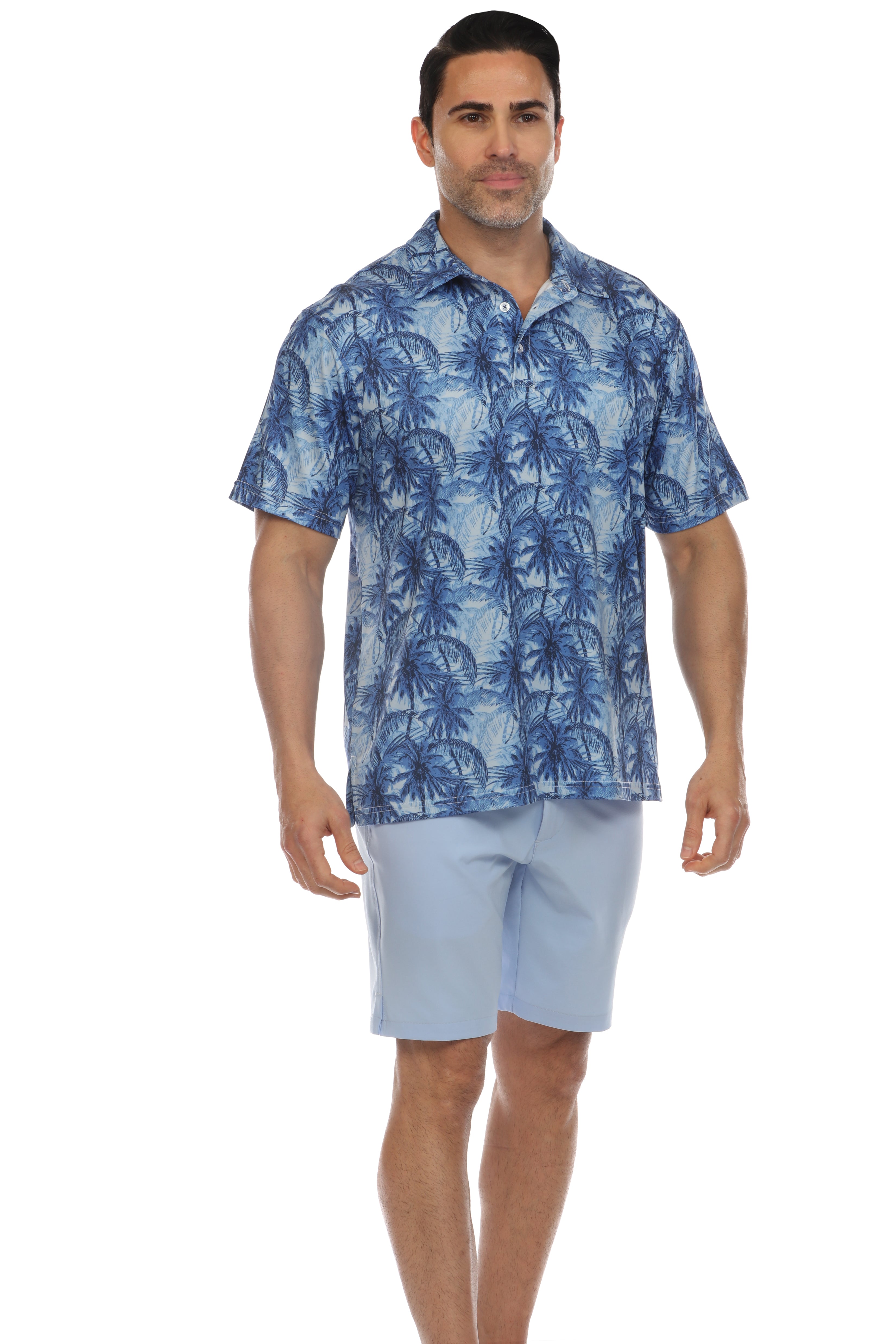 Mojito Casual Dry-Fit Polo Shirt Tropical Print
