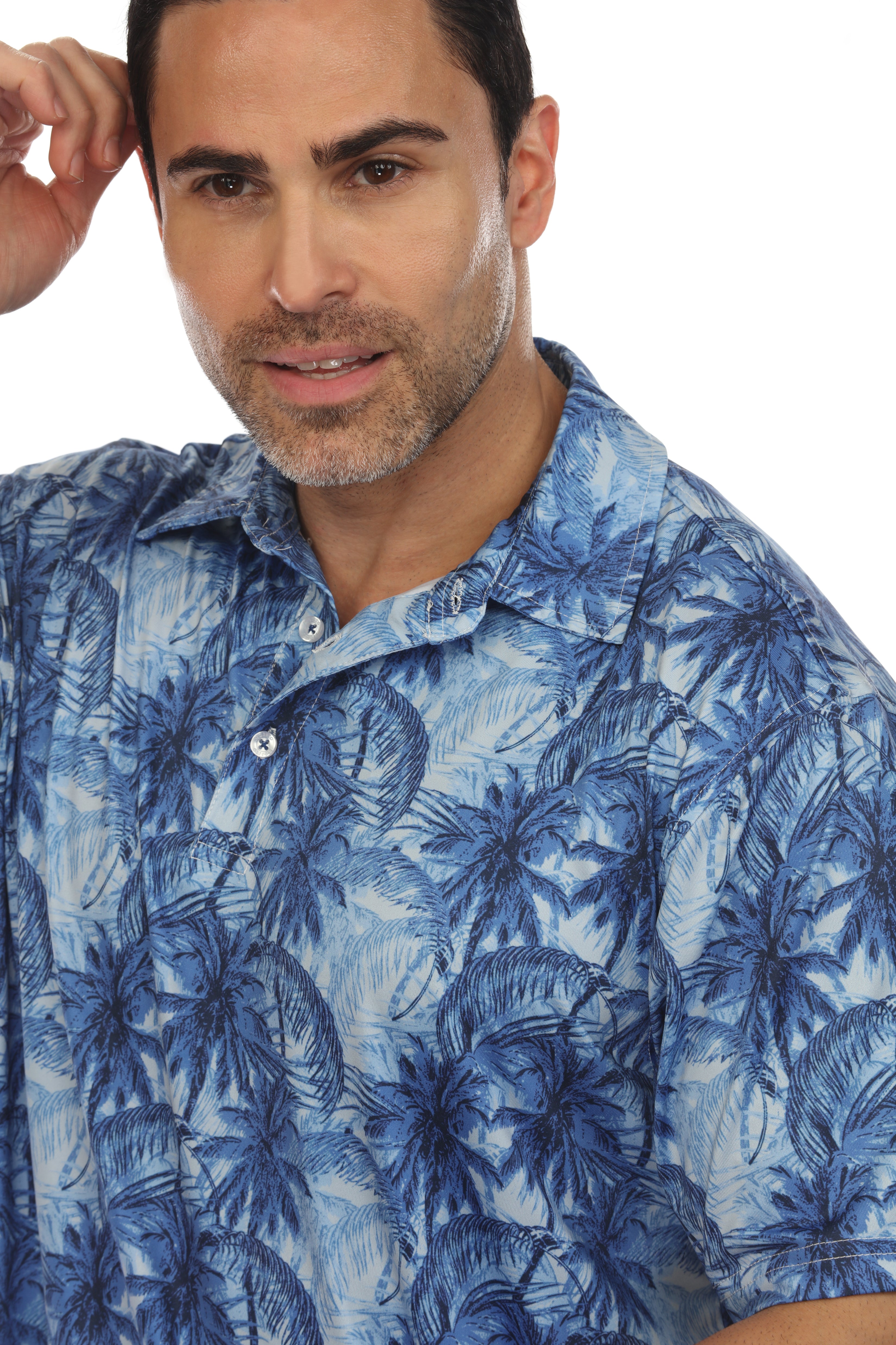 Mojito Casual Dry-Fit Polo Shirt Tropical Print