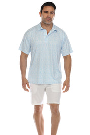 Polo informal Dry-Fit con estampado floral